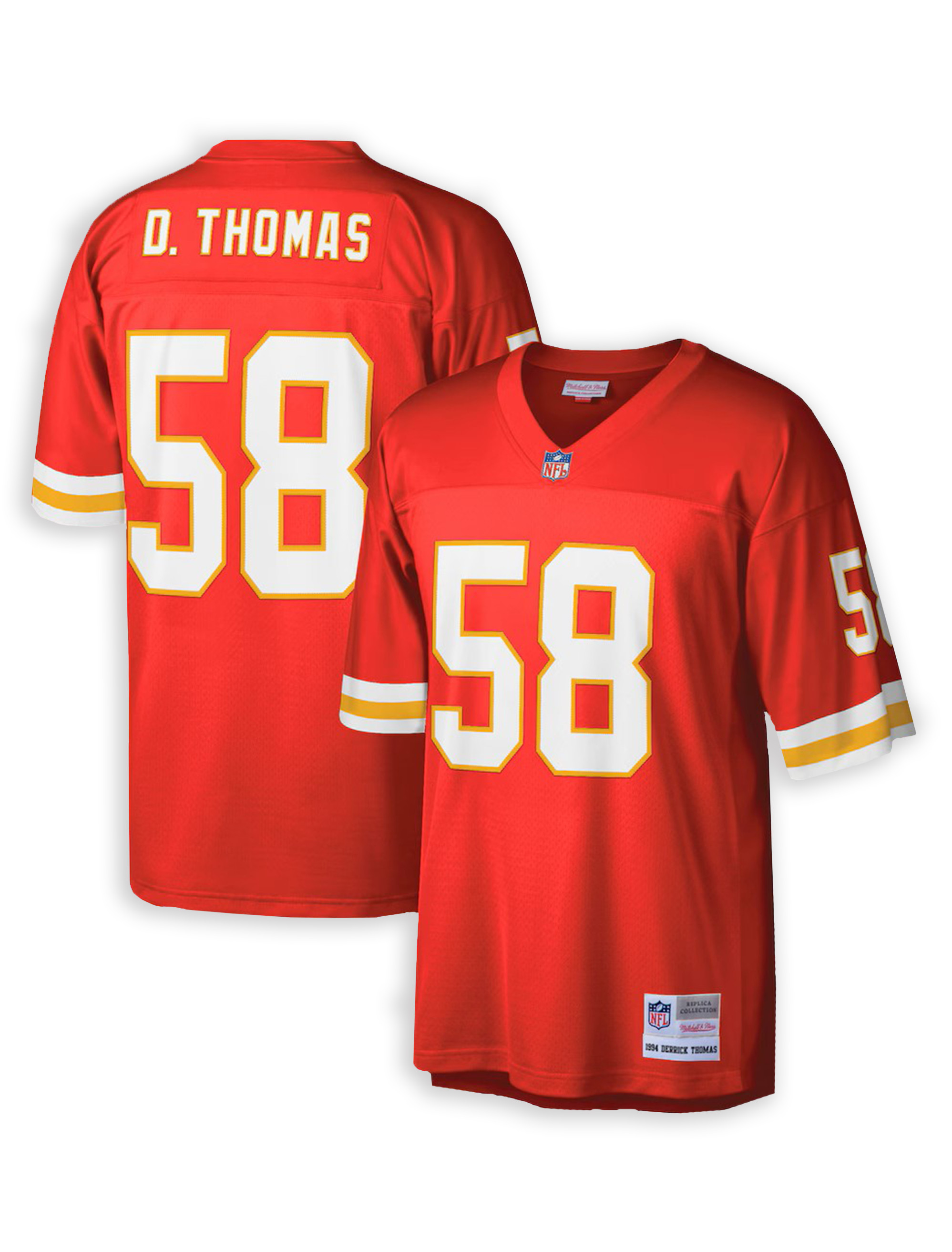Men's Mitchell & Ness Derrick Thomas Red Kansas City Chiefs Big & Tall 1994 Retired Player Replica Jersey