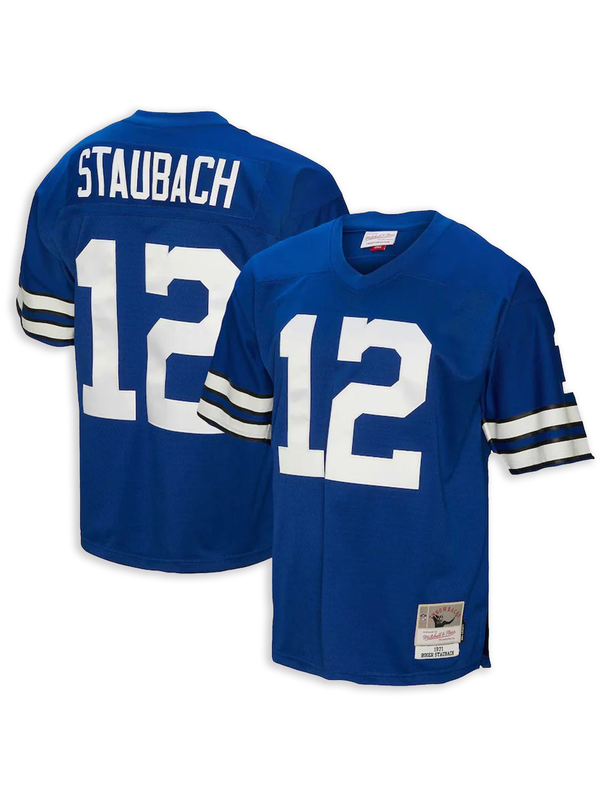 Men's Mitchell & Ness Roger Staubach Navy Dallas Cowboys Big & Tall 1971 Legacy Retired Player Jersey