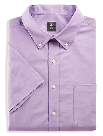 Purple DXL Gold Series Big and Tall Pinpoint Oxford Dress Shirt