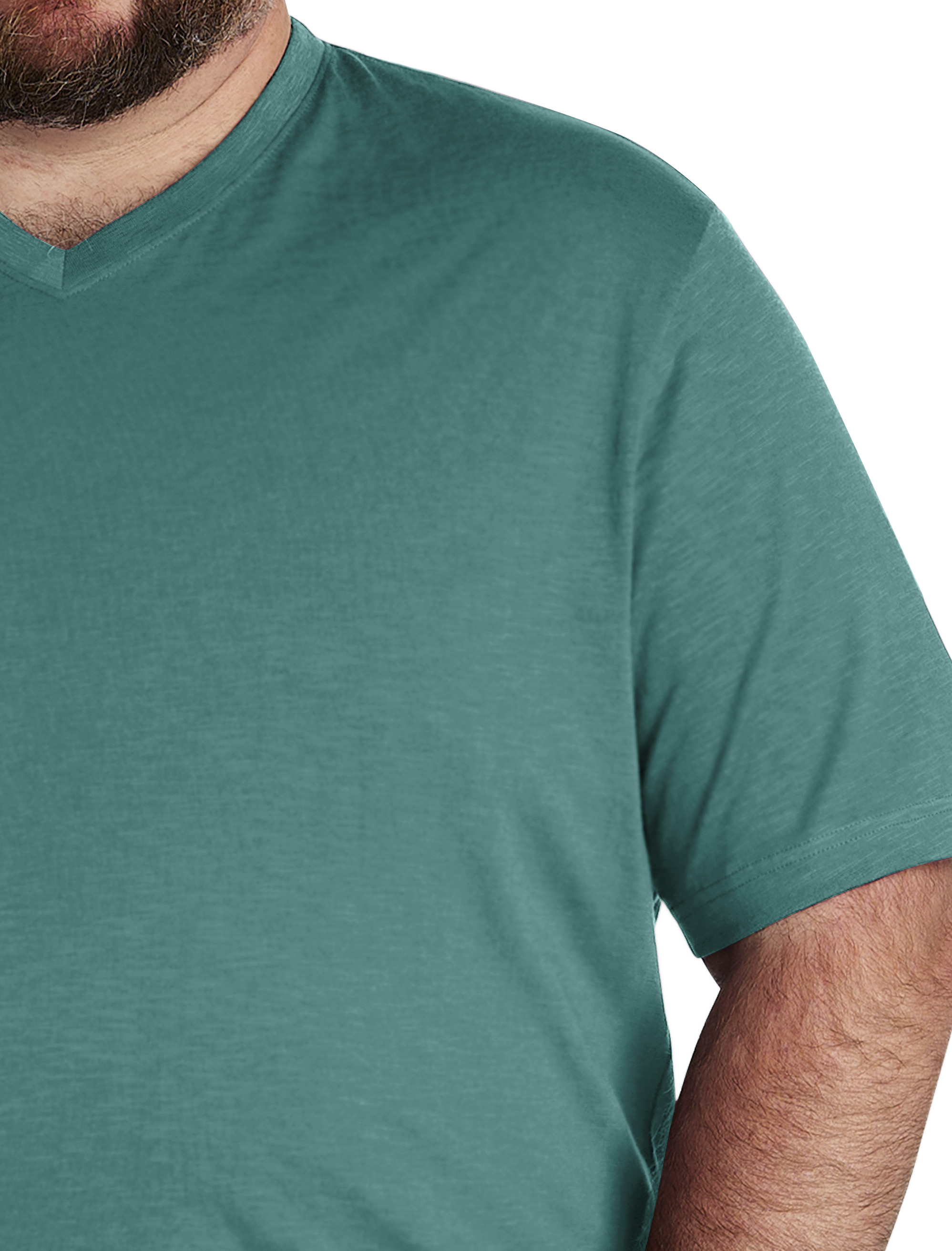 Big + Tall | Harbor Bay Slub Knit V-Neck T-Shirt | DXL