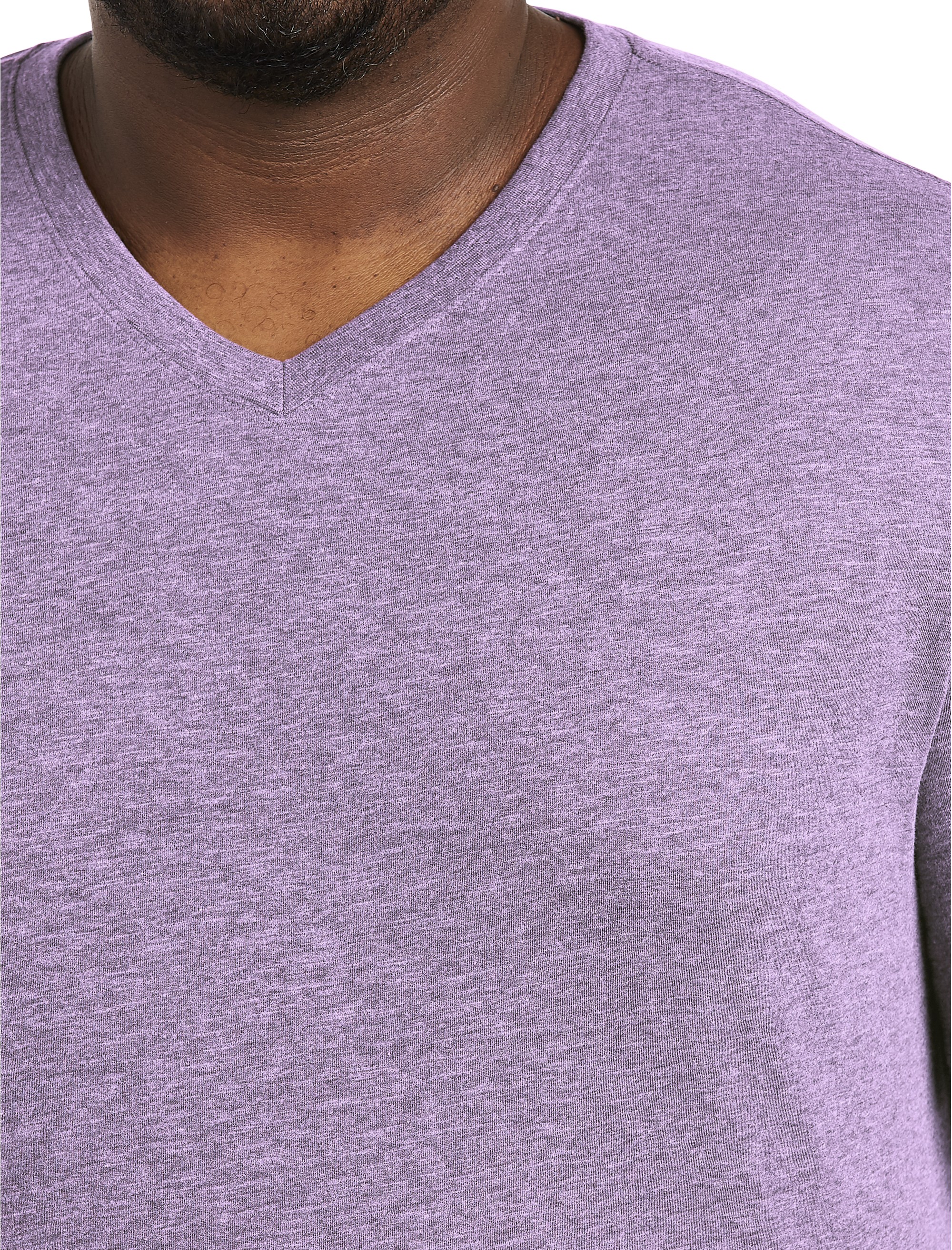 Slub Knit V-Neck T-Shirt - thumbnail 6