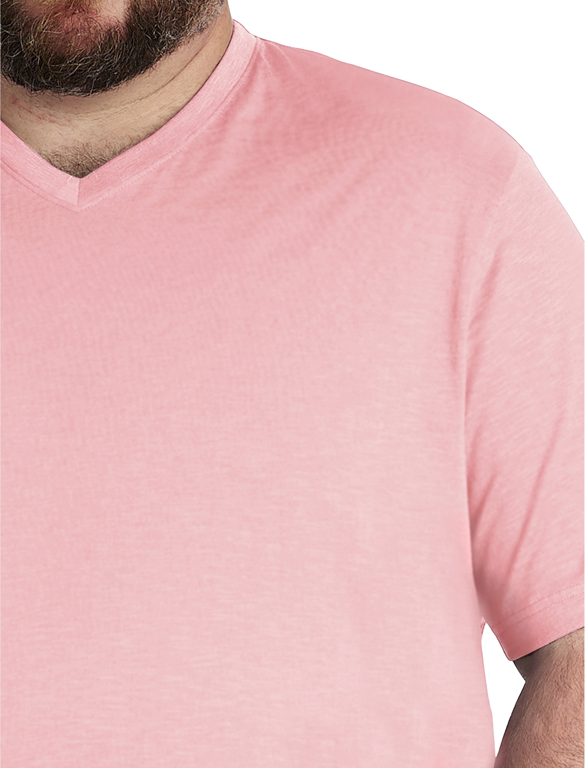 Slub Knit V-Neck T-Shirt - thumbnail 8