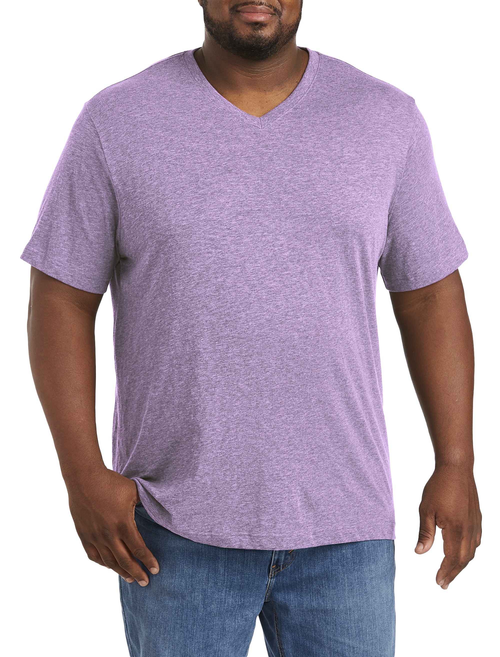 Slub Knit V-Neck T-Shirt - thumbnail 5