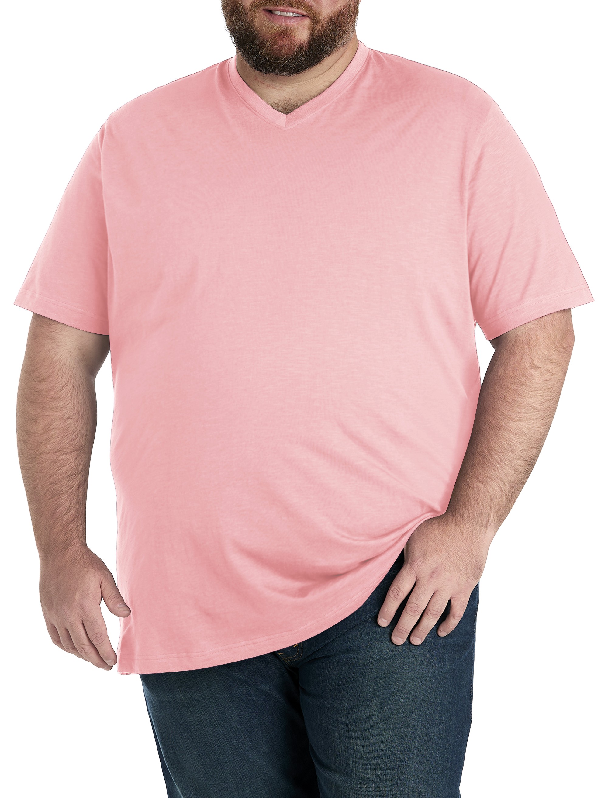 Slub Knit V-Neck T-Shirt - thumbnail 7