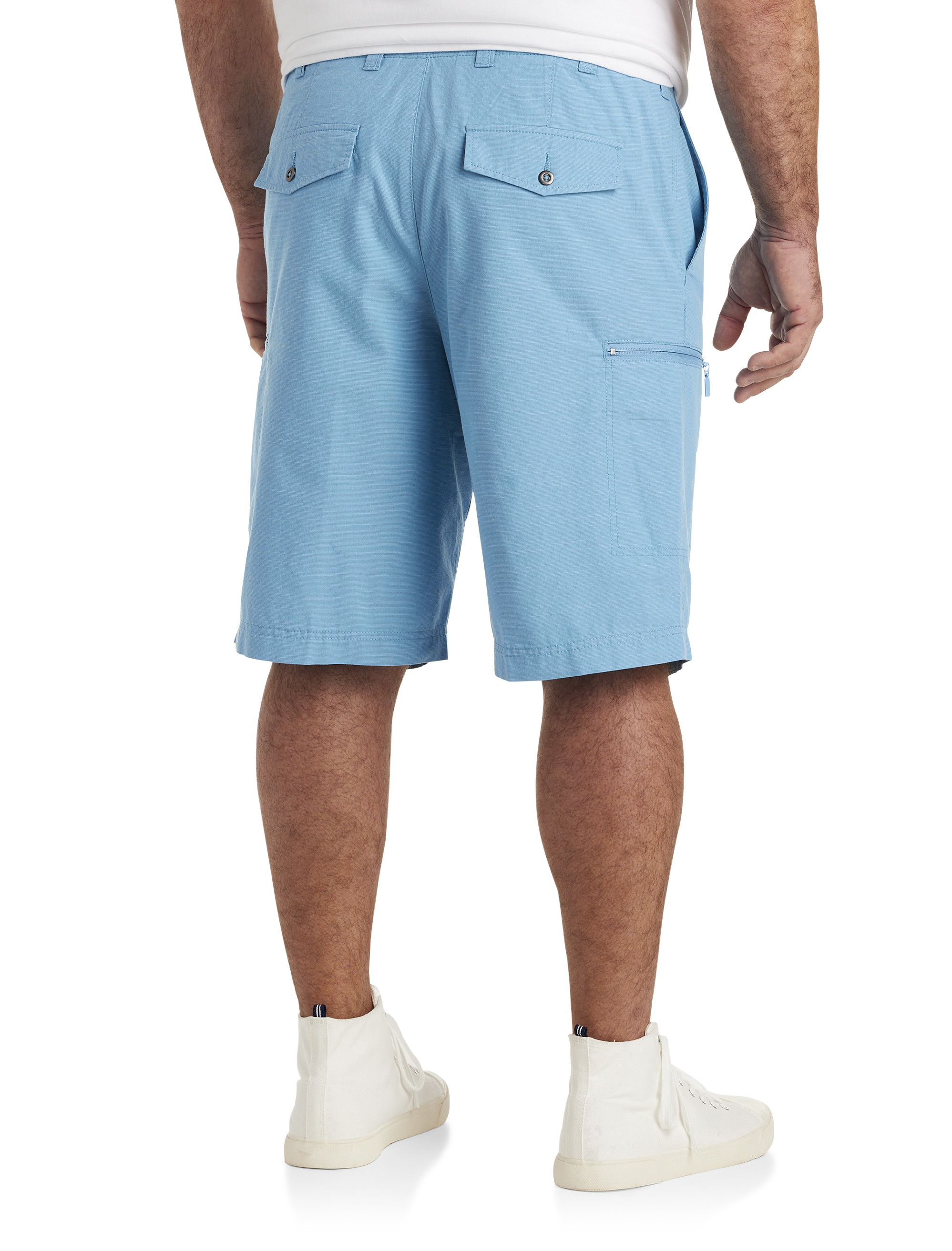 Men's Big & Tall True Nation Broken-In Twill Cargo Shorts, Size: 48, Black