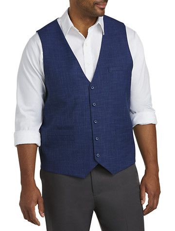 Oak Hill by DXL Big and Tall Button-Front Sweater Vest 