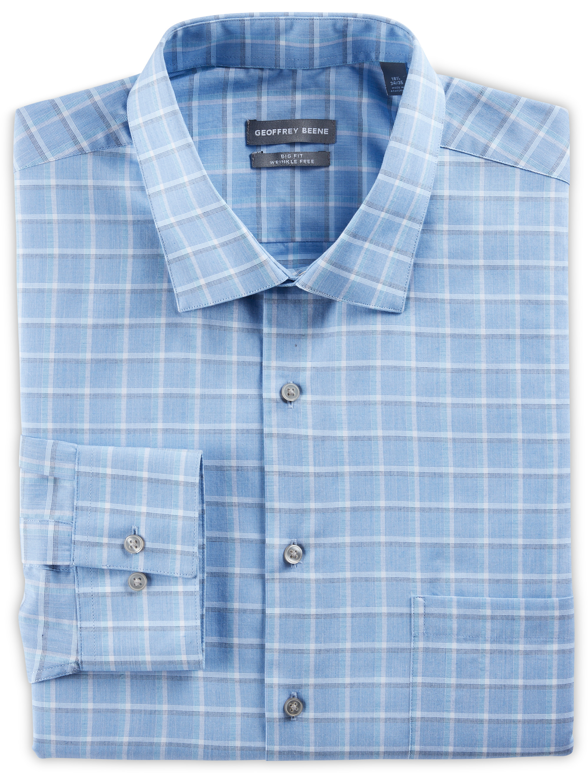 Big + Tall | Geoffrey Beene Check Dress Shirt | DXL