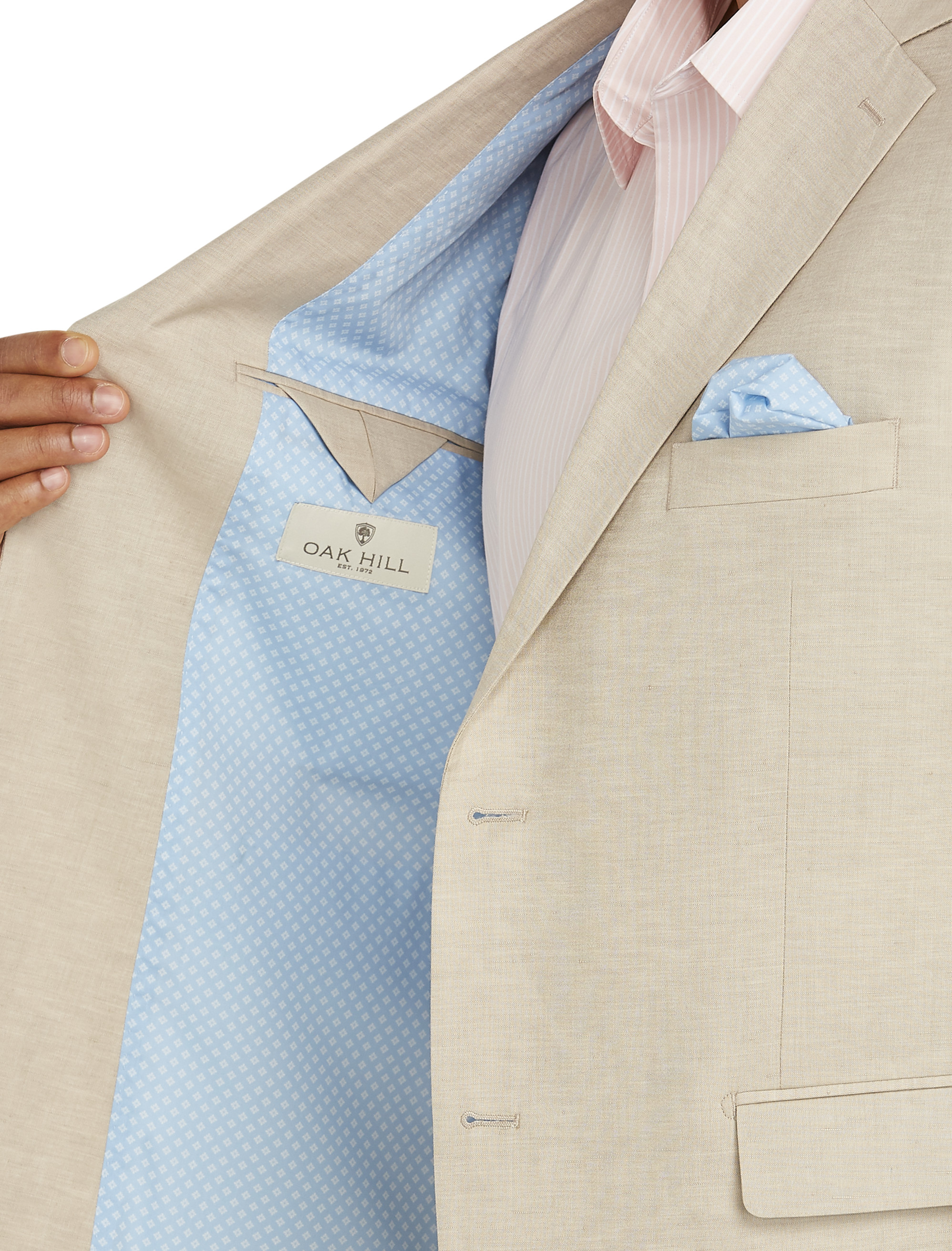 Big + Tall | Oak Hill Jacket-Relaxer Linen-Blend Suit Jacket | DXL