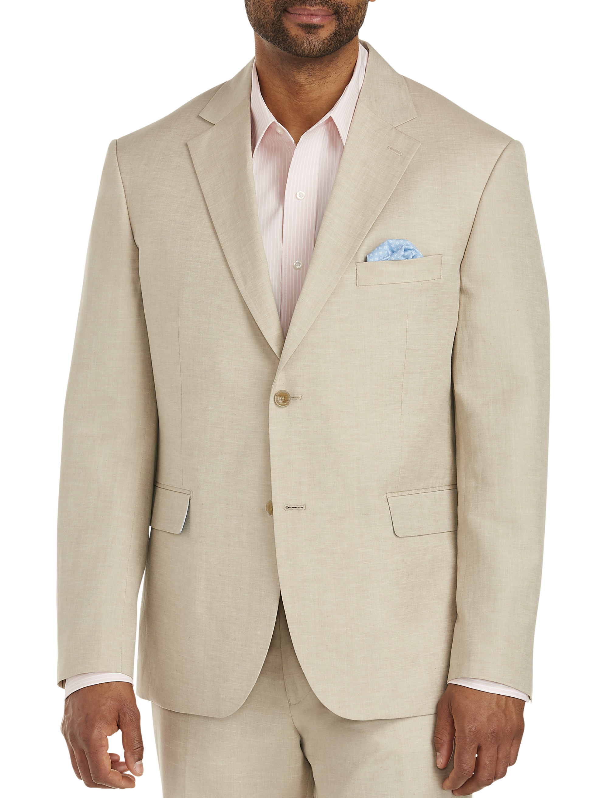 Big + Tall | Oak Hill Jacket-Relaxer Linen-Blend Suit Jacket | DXL