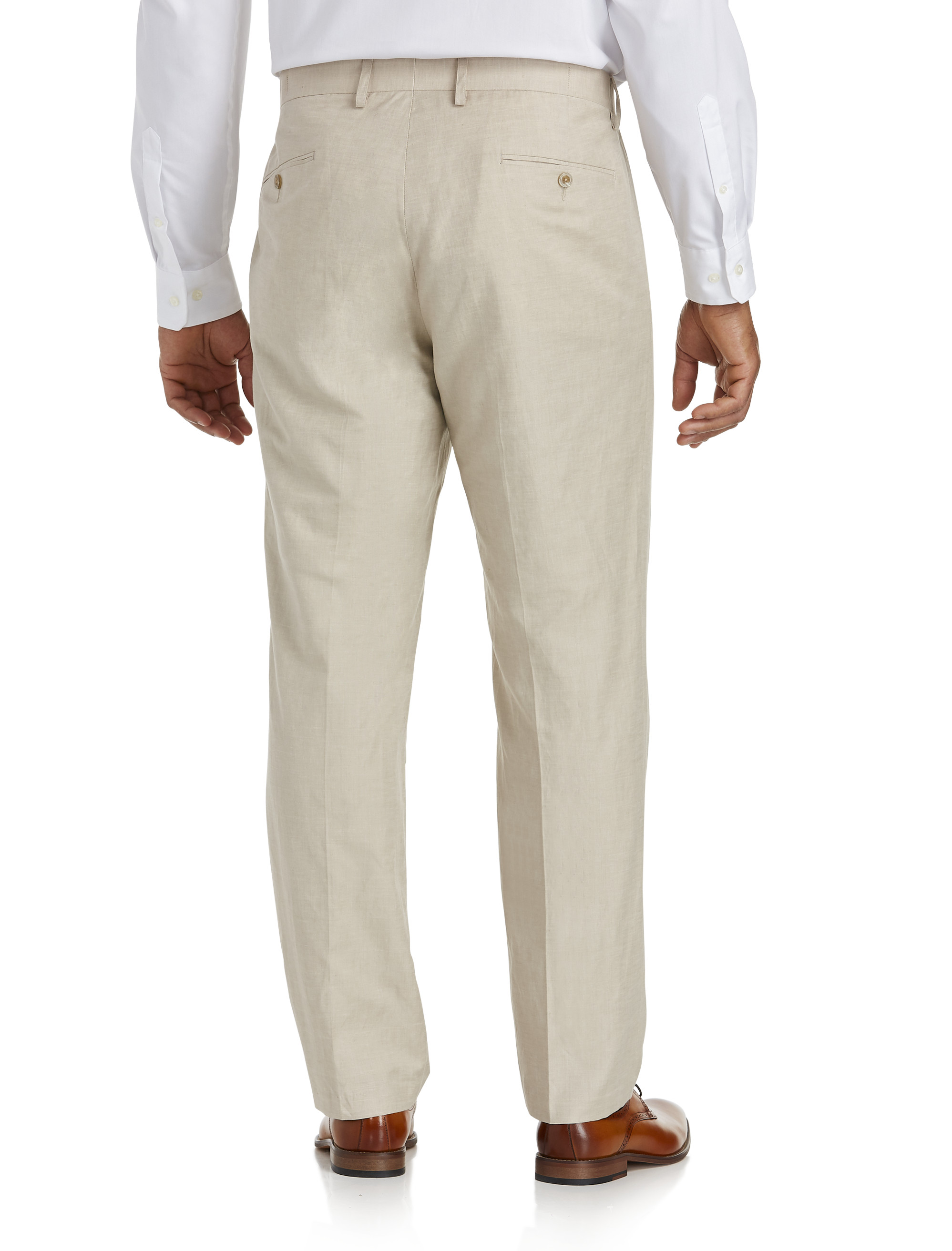 Linen-Blend Suit Pants