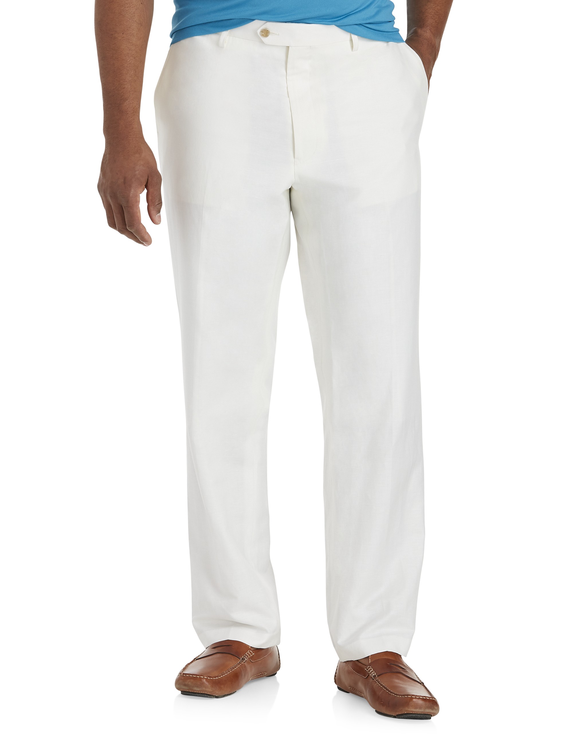 Linen-Blend Suit Pants