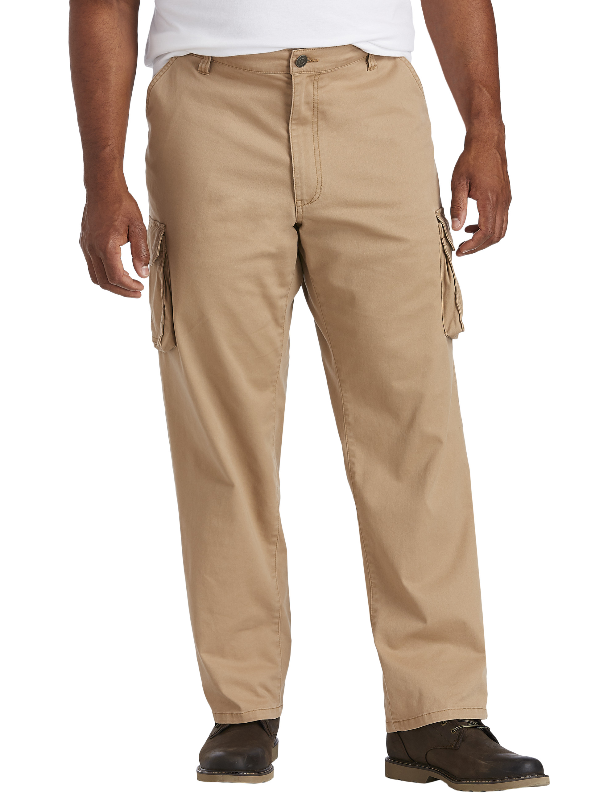 Grey Taper Stretch Nylon Cargo Pants