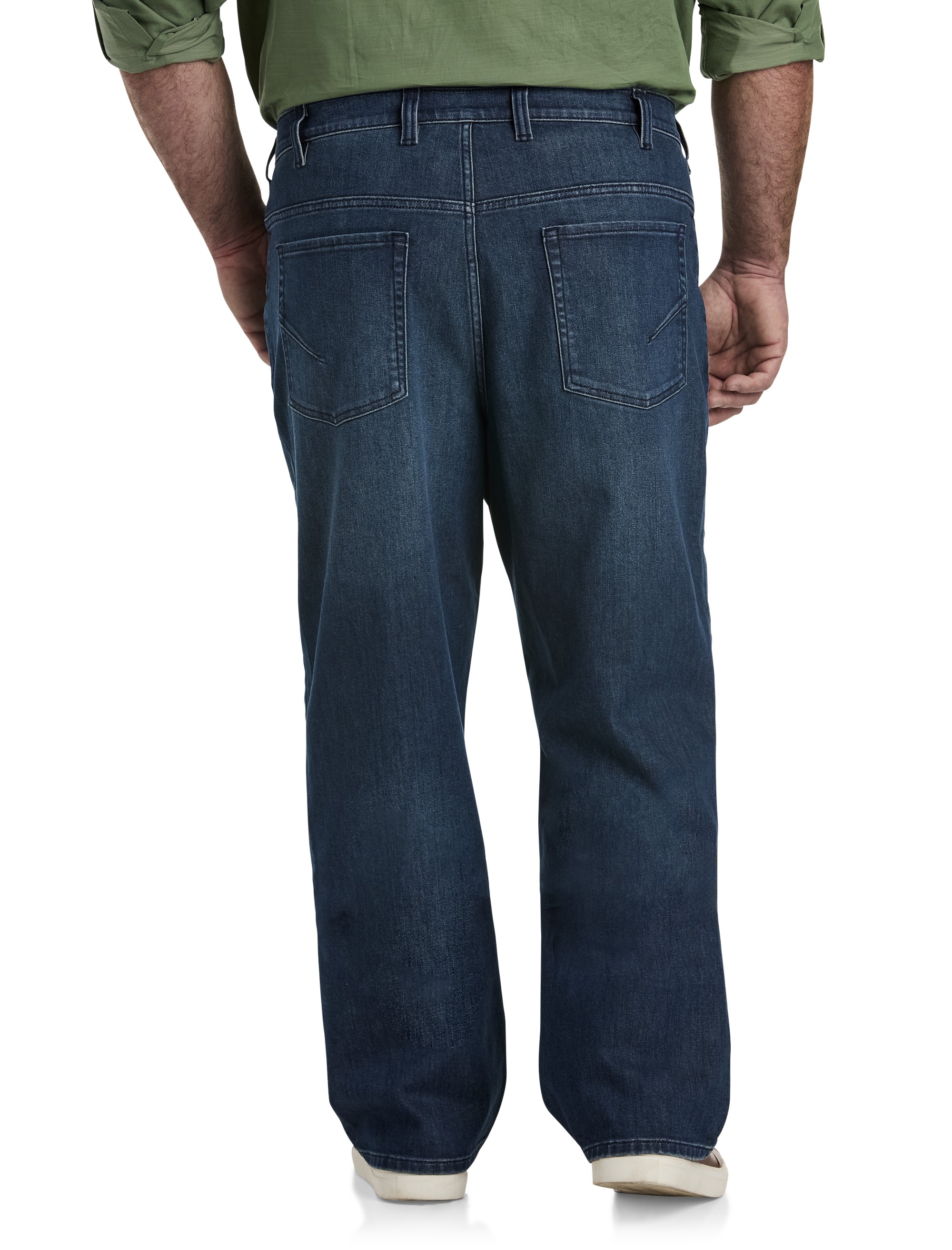 Loose-Fit Stretch Dark Wash Jeans - thumbnail 2