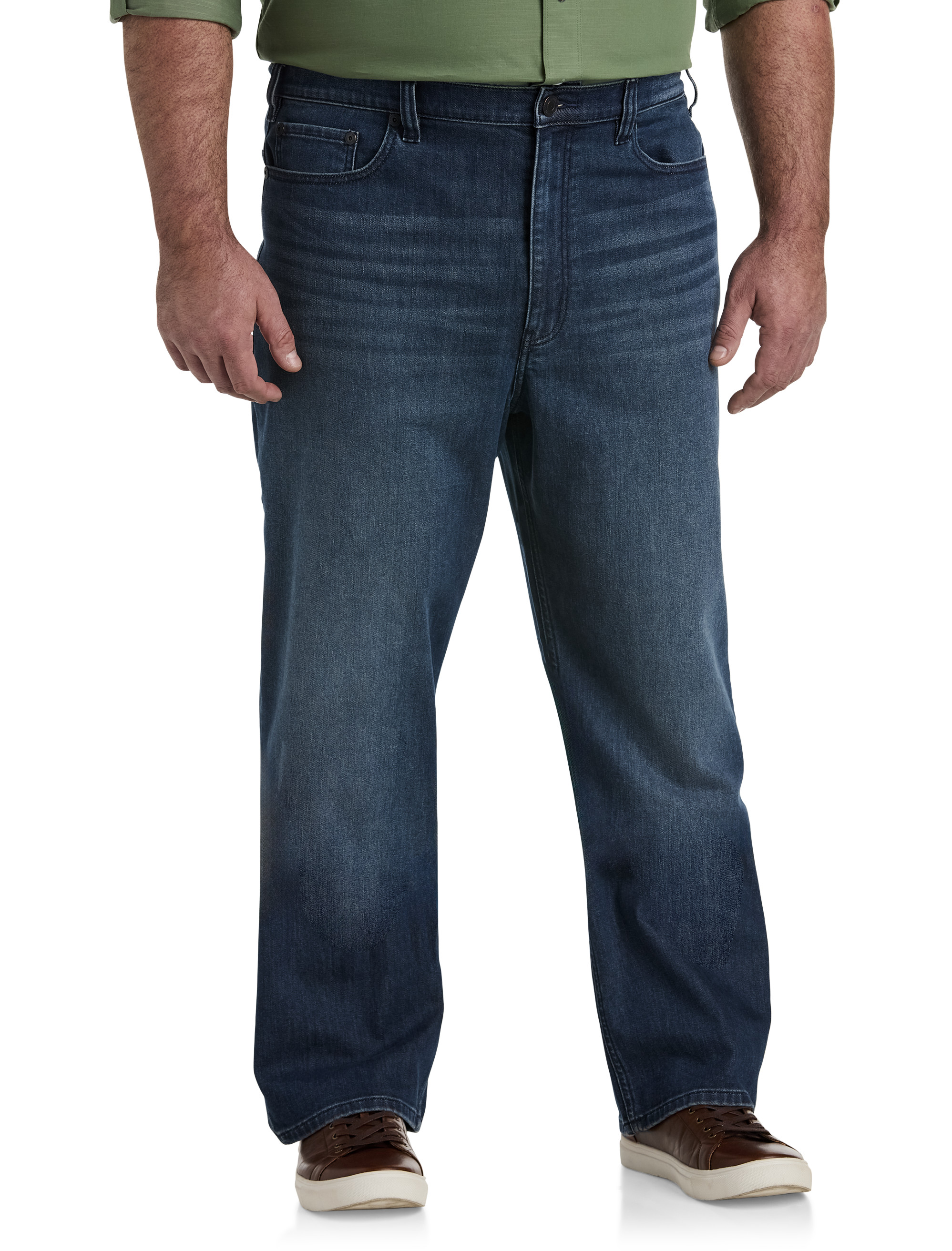 Big + Tall | True Nation Loose-Fit Stretch Dark Wash Jeans | DXL