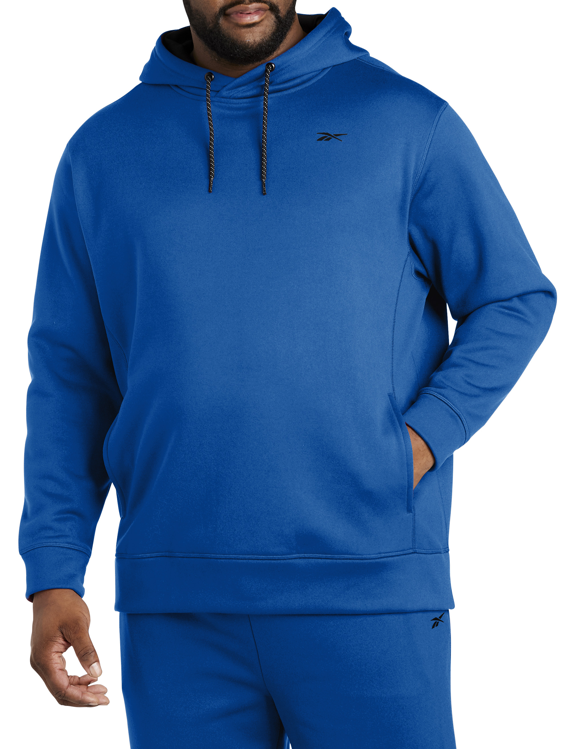 Reebok Men's Big & Tall Speedwick Fleece Hoodie - Gray - Hoodies