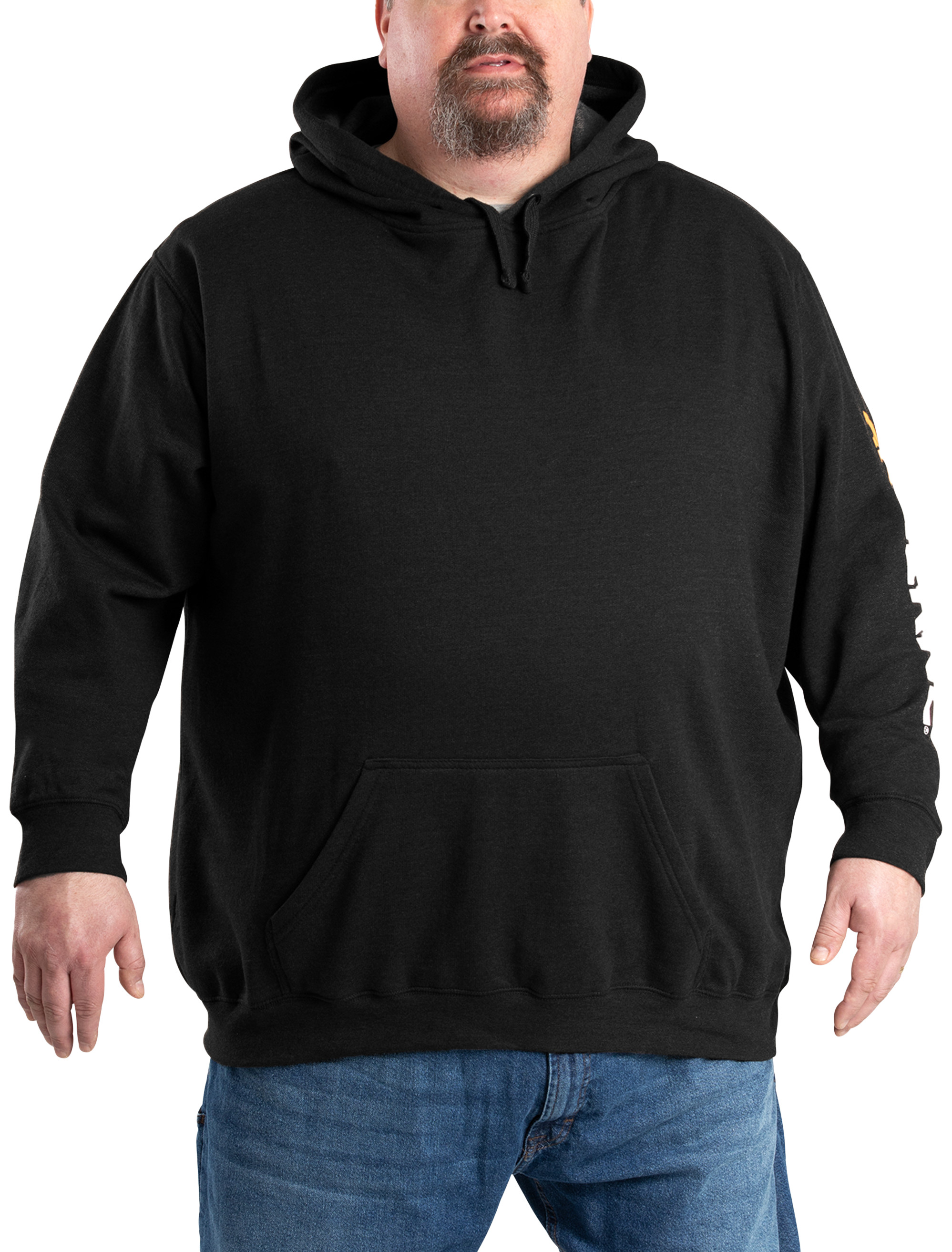 Big & Tall Men's Signature Sleeve Pullover Hoodie - Black - Size 3XL