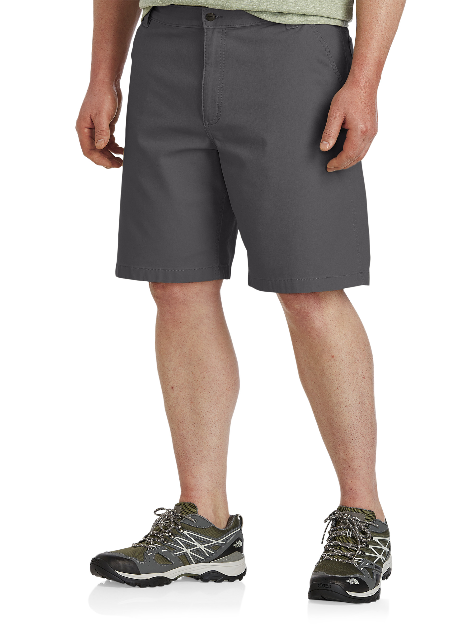 Big & Tall Men's Rugged Flex Relaxed-Fit Canvas Cargo Shorts - Grey - Size 52 Regular
