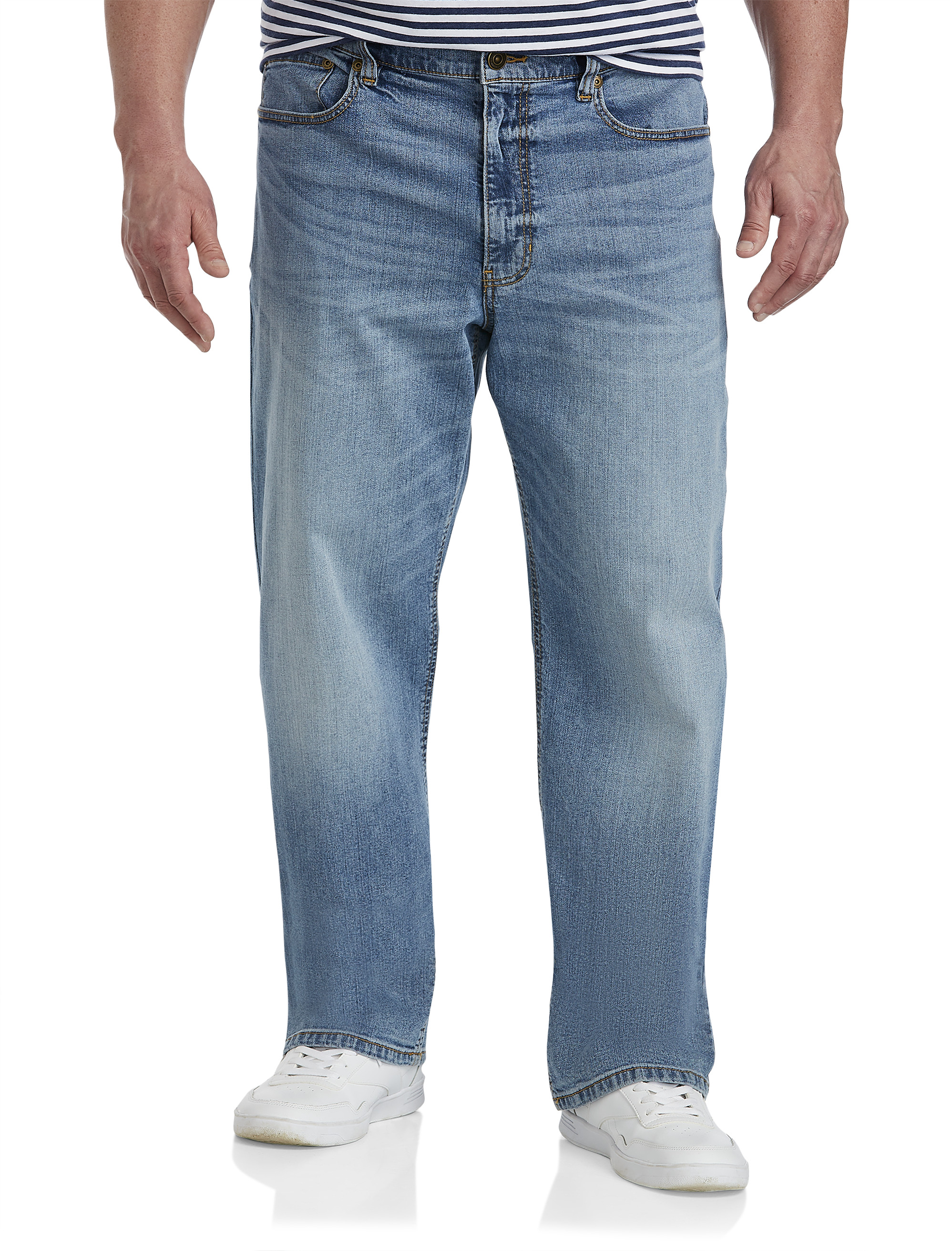 Big + Tall | True Nation Breezy Blue Relaxed-Fit Stretch Jeans | DXL