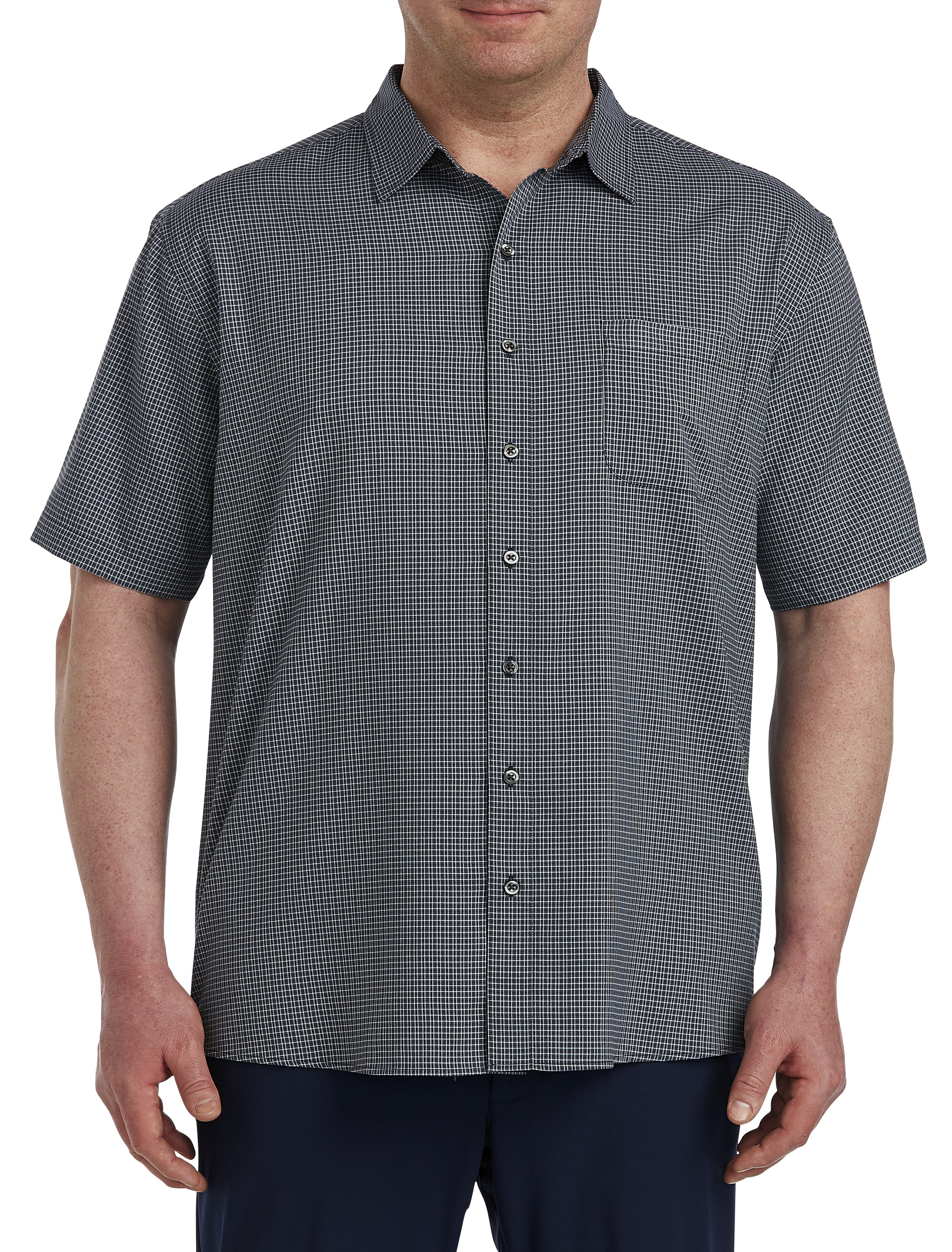 Synrgy Mini Stripe Microfiber Sport Shirt | DXL Men's Clothing Store
