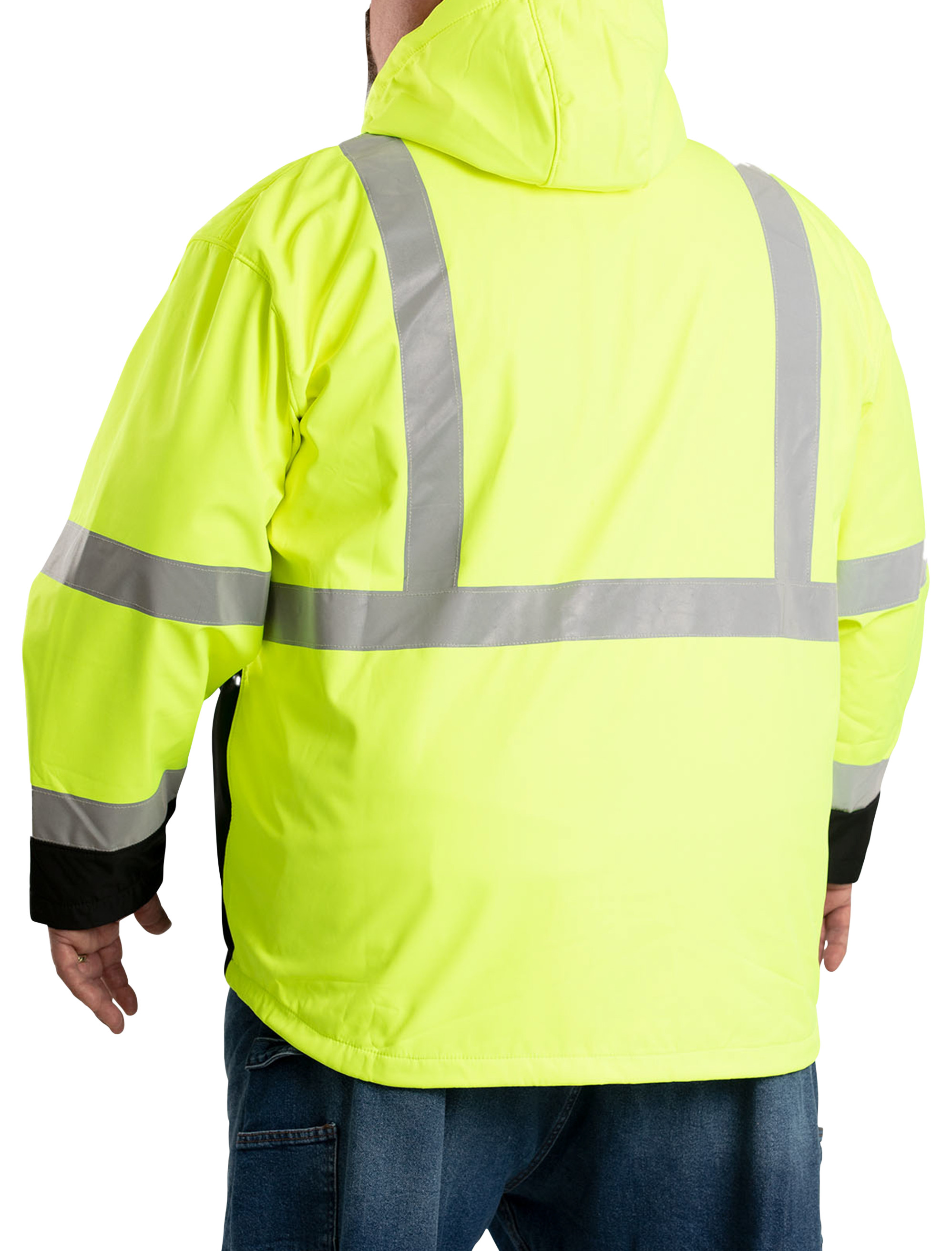 Big + Tall | Berne Hi-Visibility Colorblock Class 3 Hooded Jacket