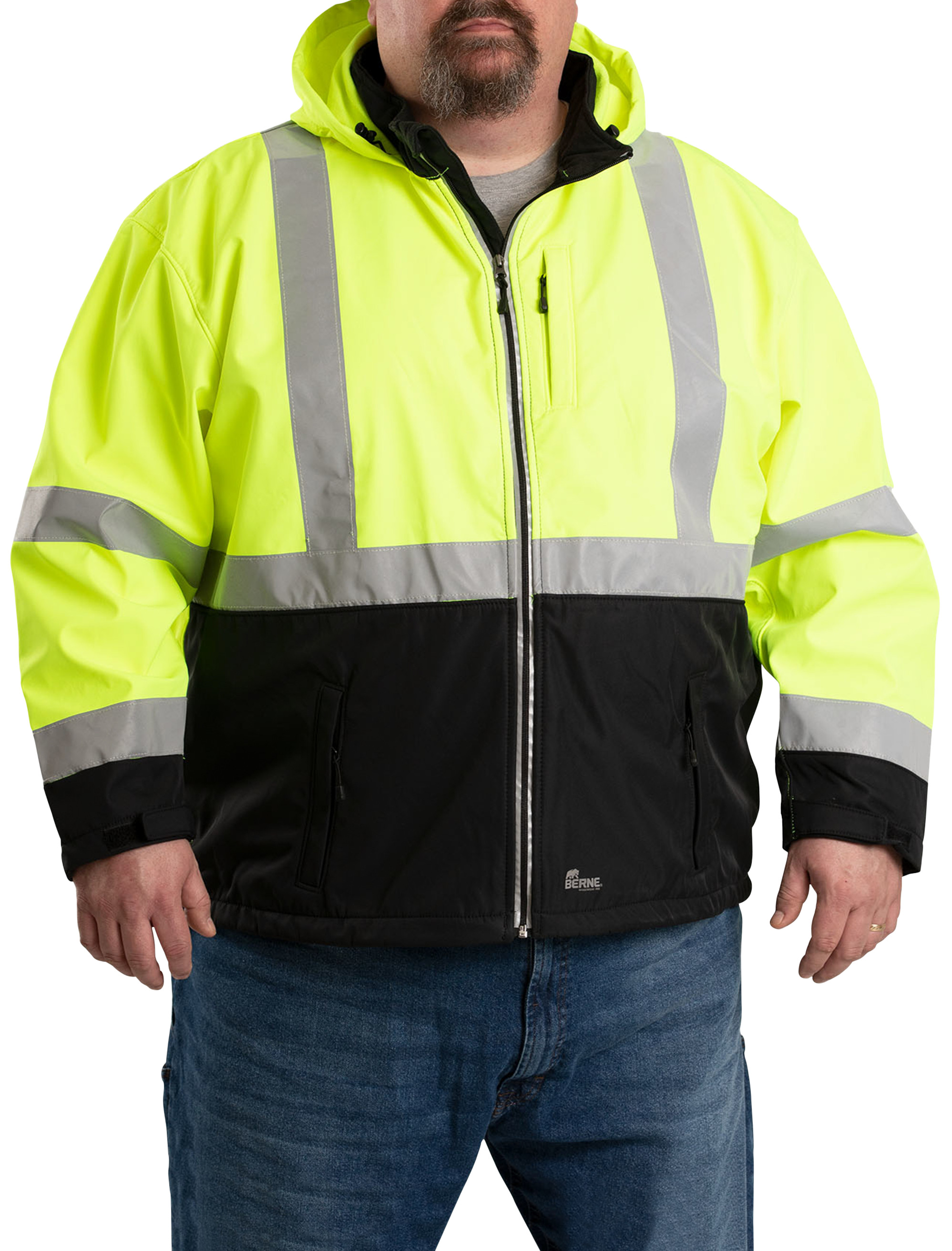 Hi-Visibility Colorblock Class 3 Hooded Jacket