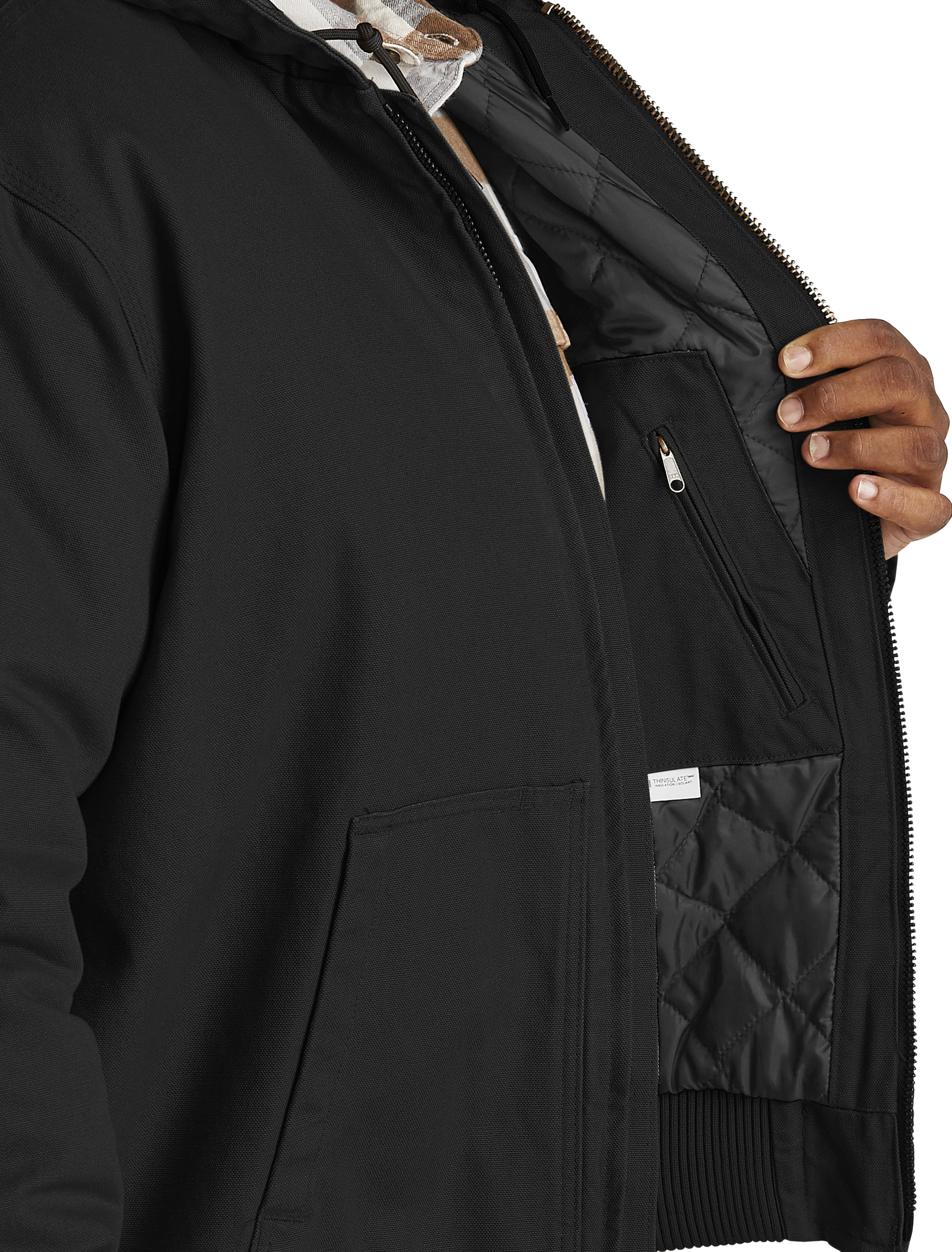 Loose-Fit Washed Duck Insulated Jacket