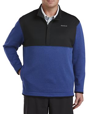 Navy Oak Hill by DXL Big and Tall Colorblock 1/4-Zip Sweater