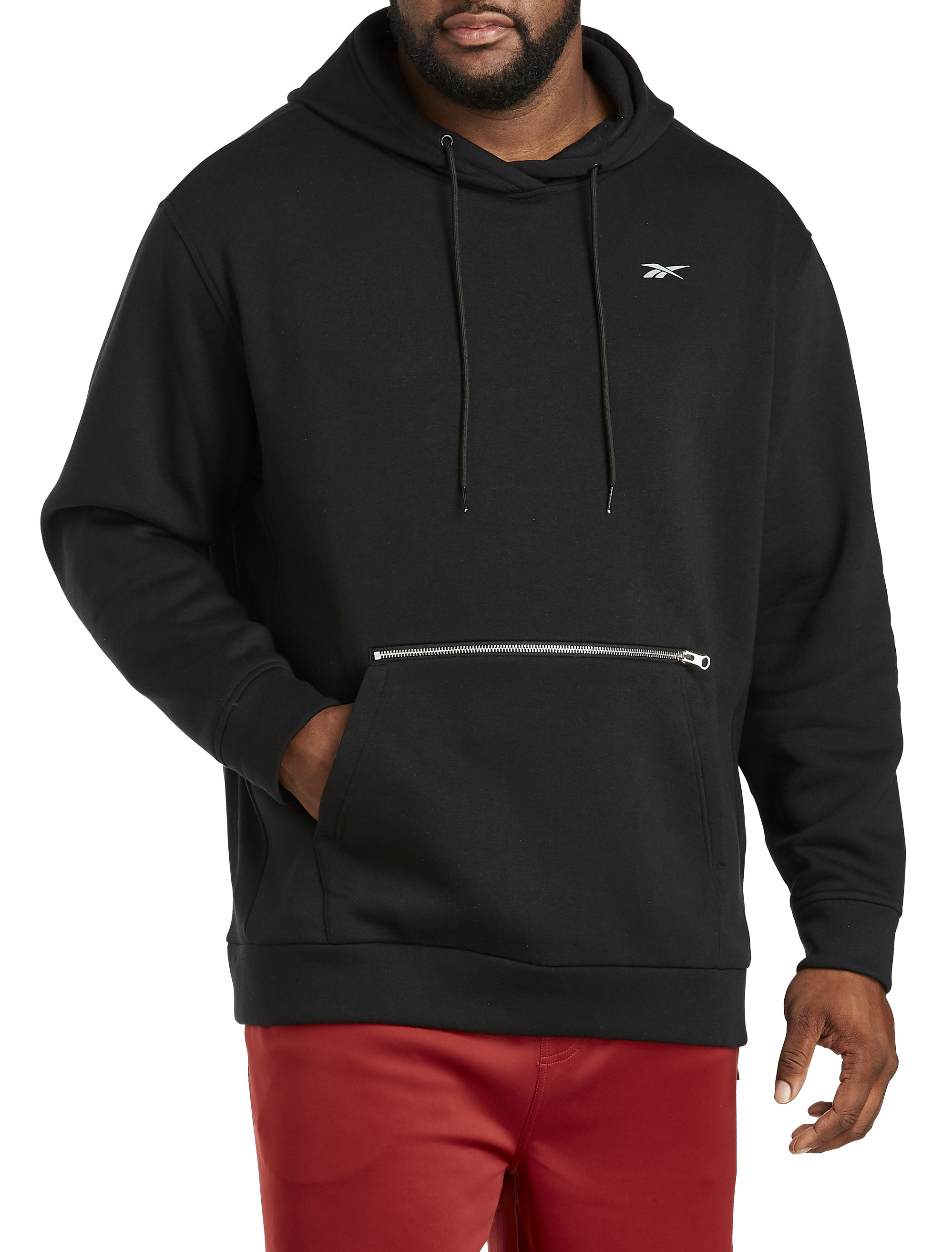 Pullover hoodie with zipper pouch sale