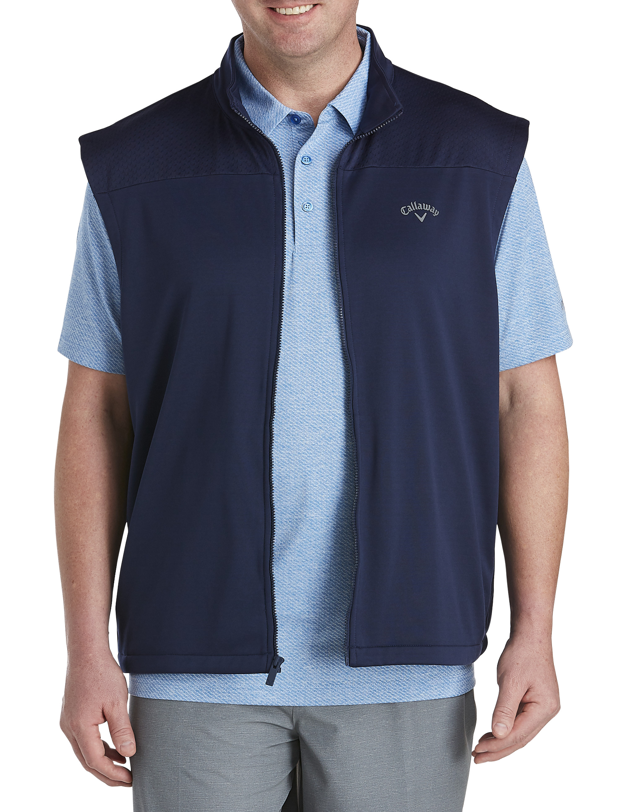 Big and Tall | Callaway High-Gauge Fleece Golf Vest | DXL Men's ...