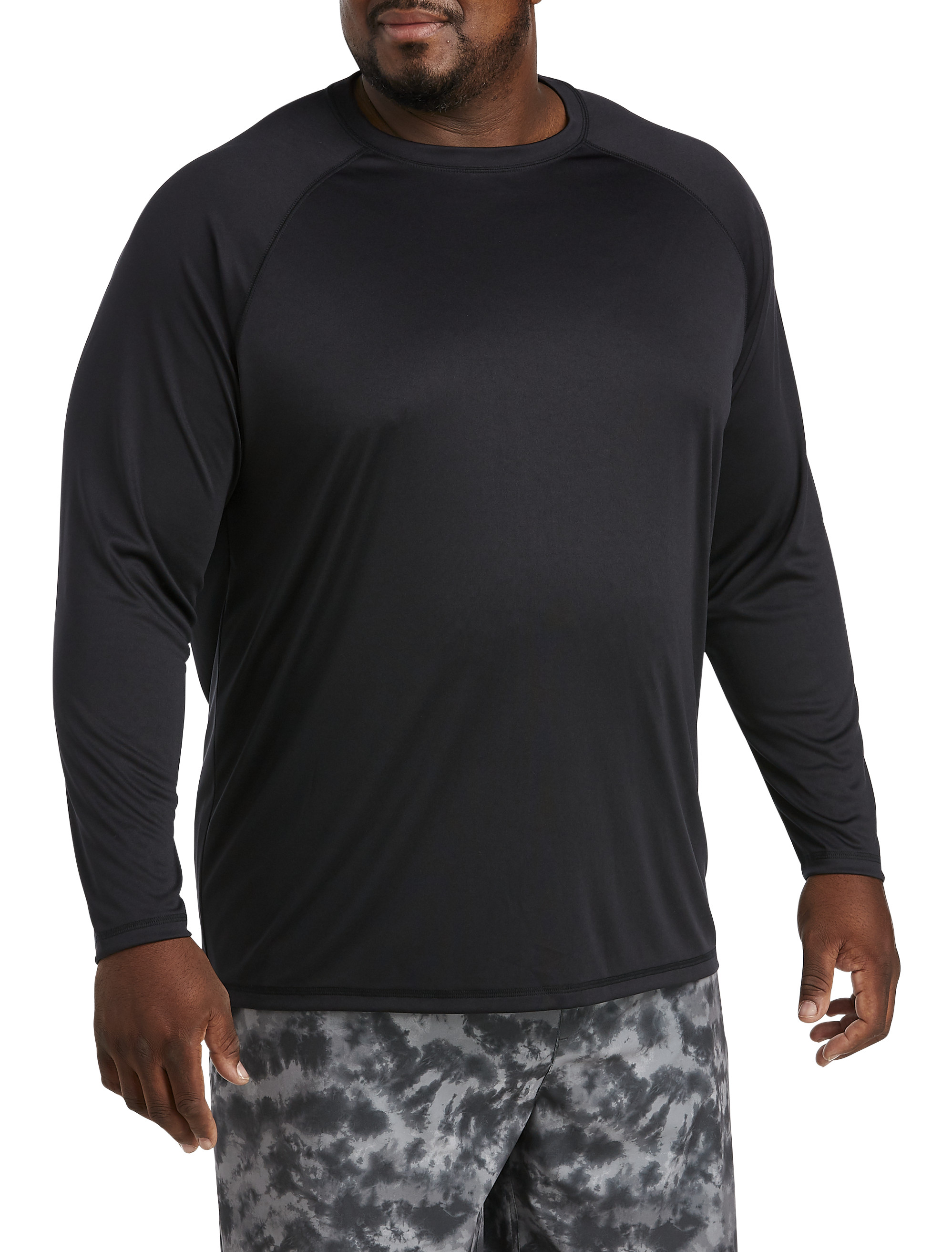 Big + Tall, Harbor Bay Long-Sleeve Performance Swim T-Shirt