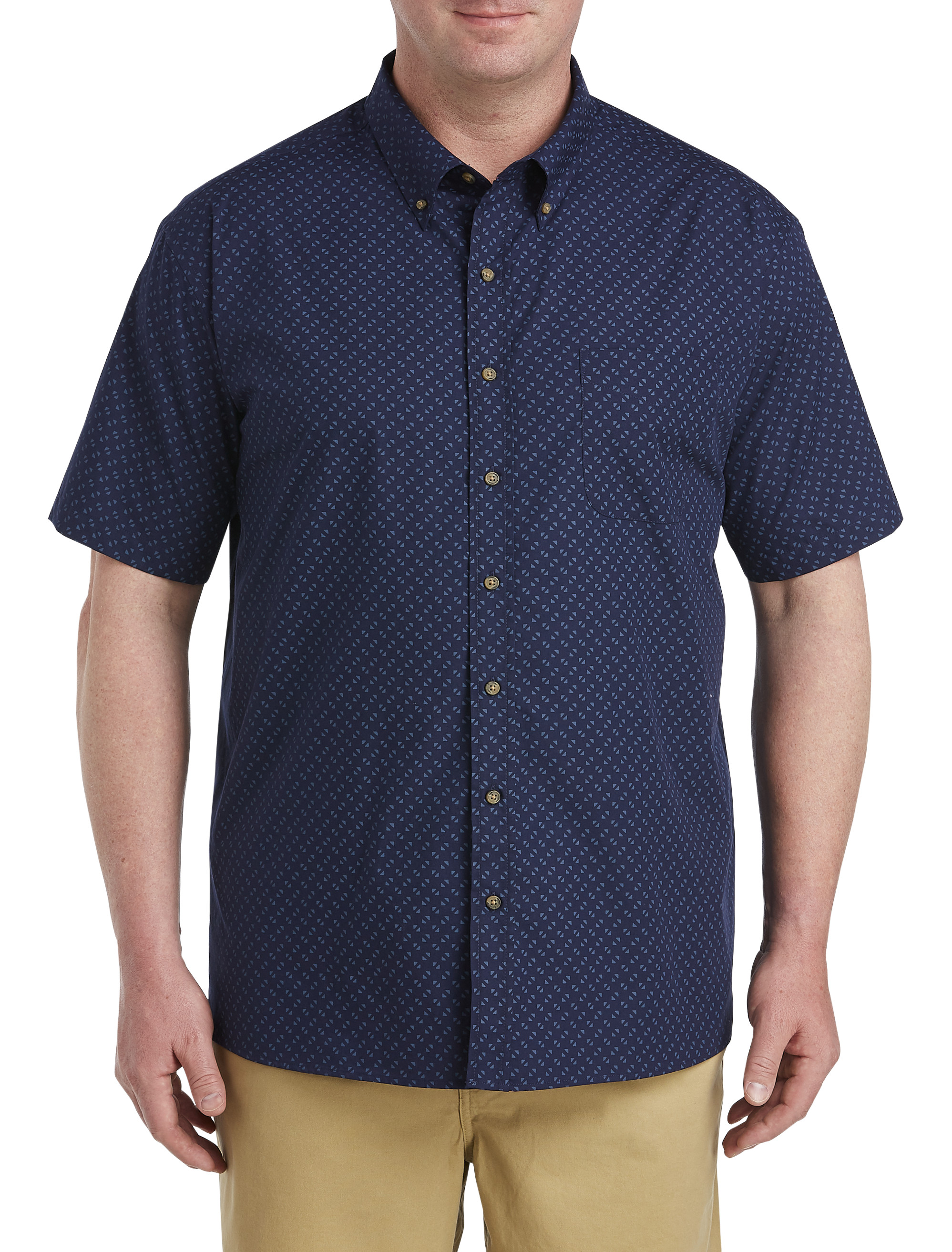 Harbor Bay Easy-Care Geo Print Sport Shirt
