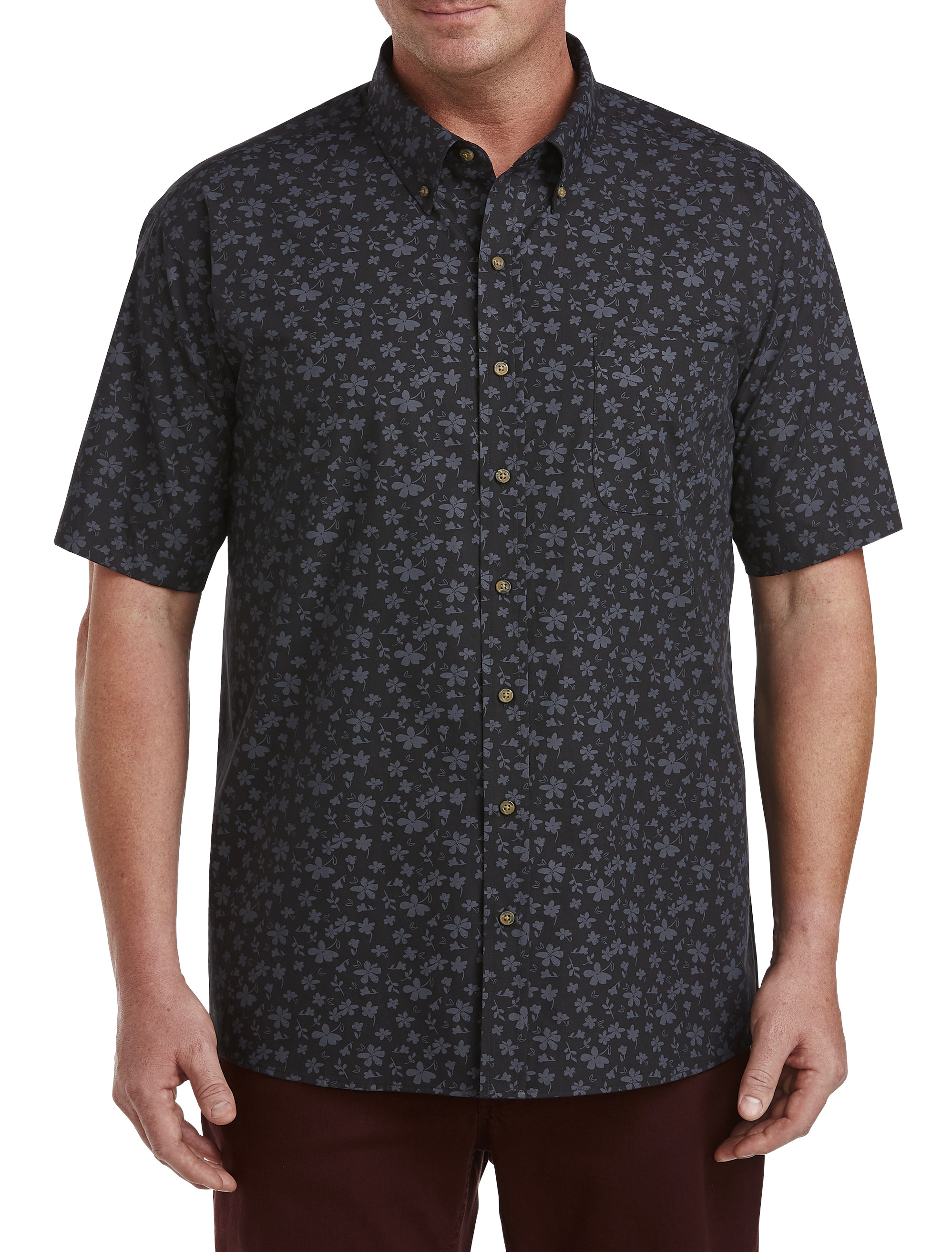 Harbor Bay Easy-Care Floral Print Sport Shirt | DXL Men's Clothing Store
