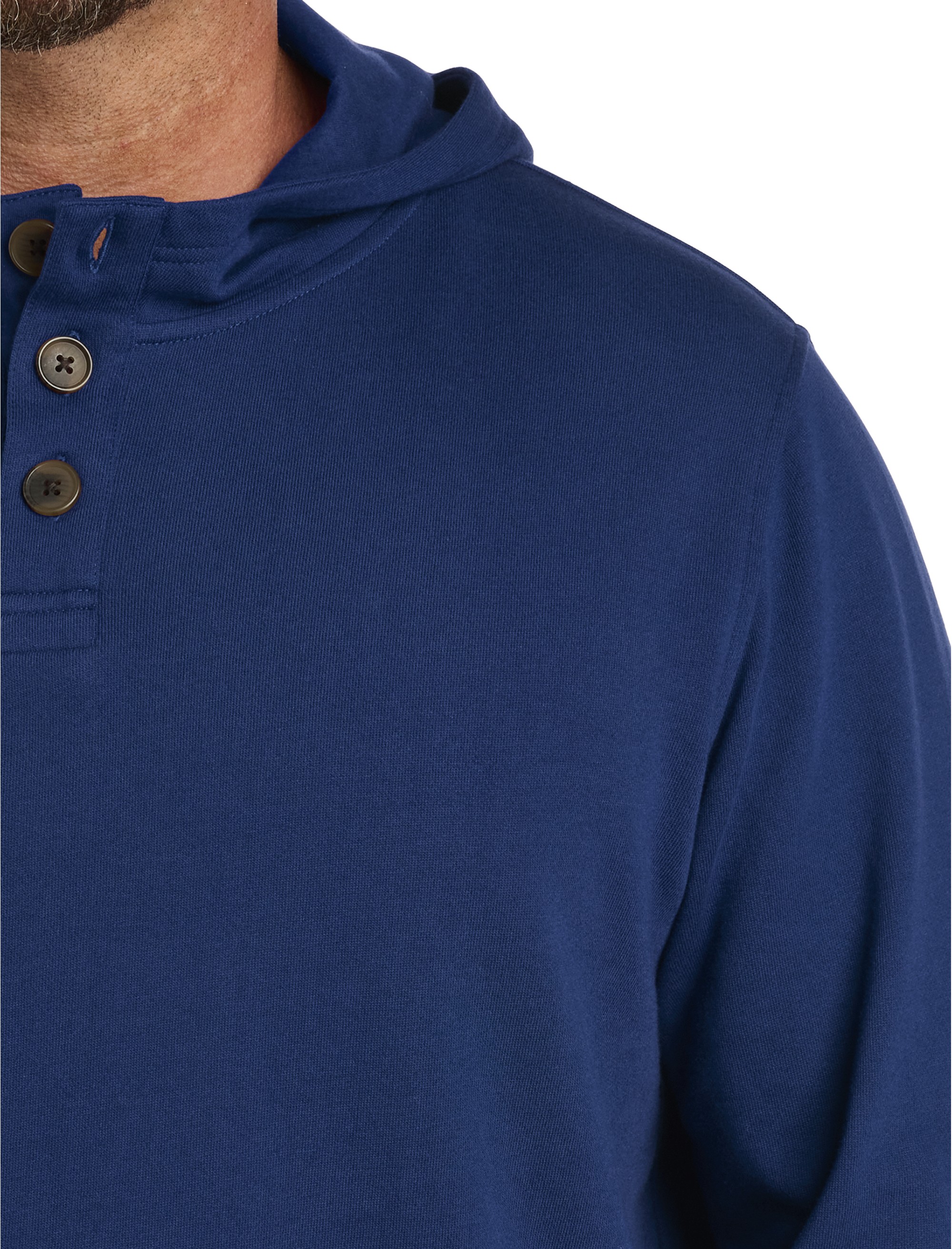 Soft-Wash Henley Hoodie - thumbnail 2