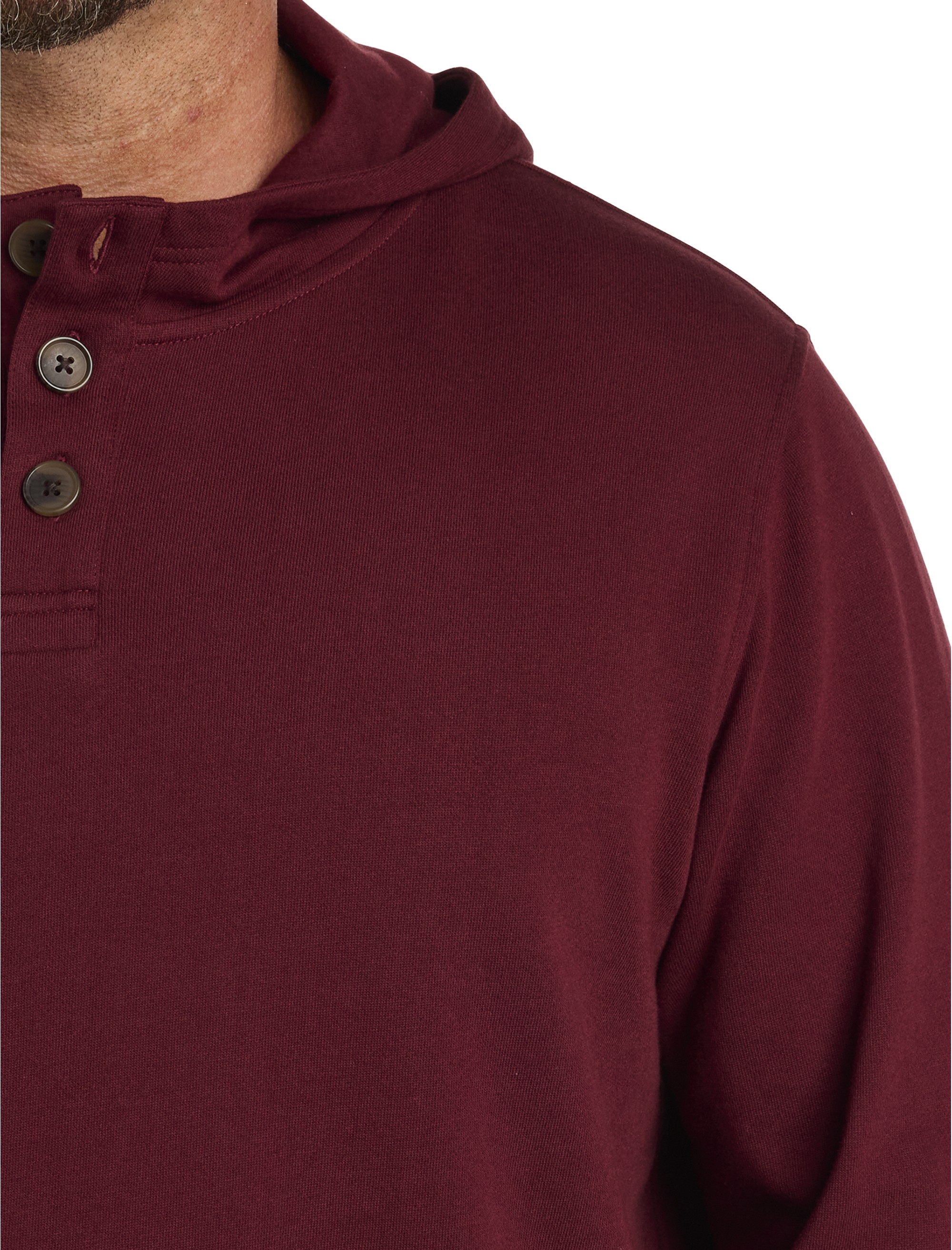Soft-Wash Henley Hoodie - thumbnail 4