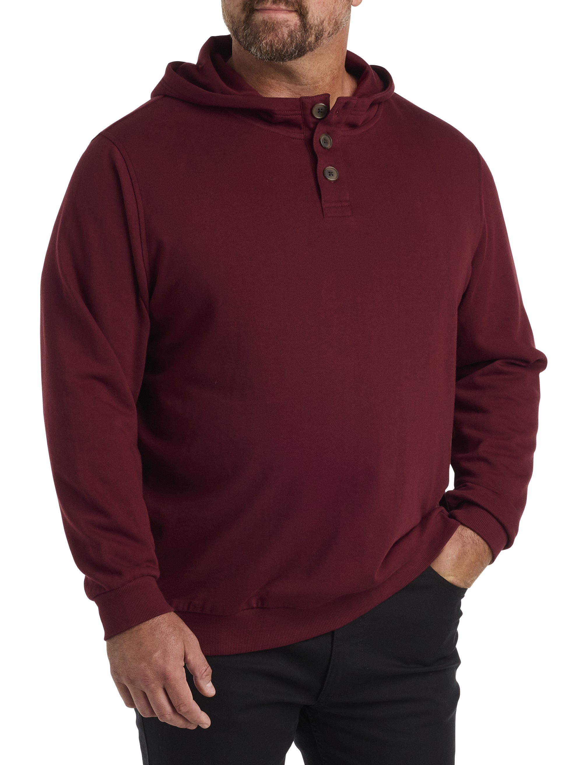 Soft-Wash Henley Hoodie - thumbnail 3