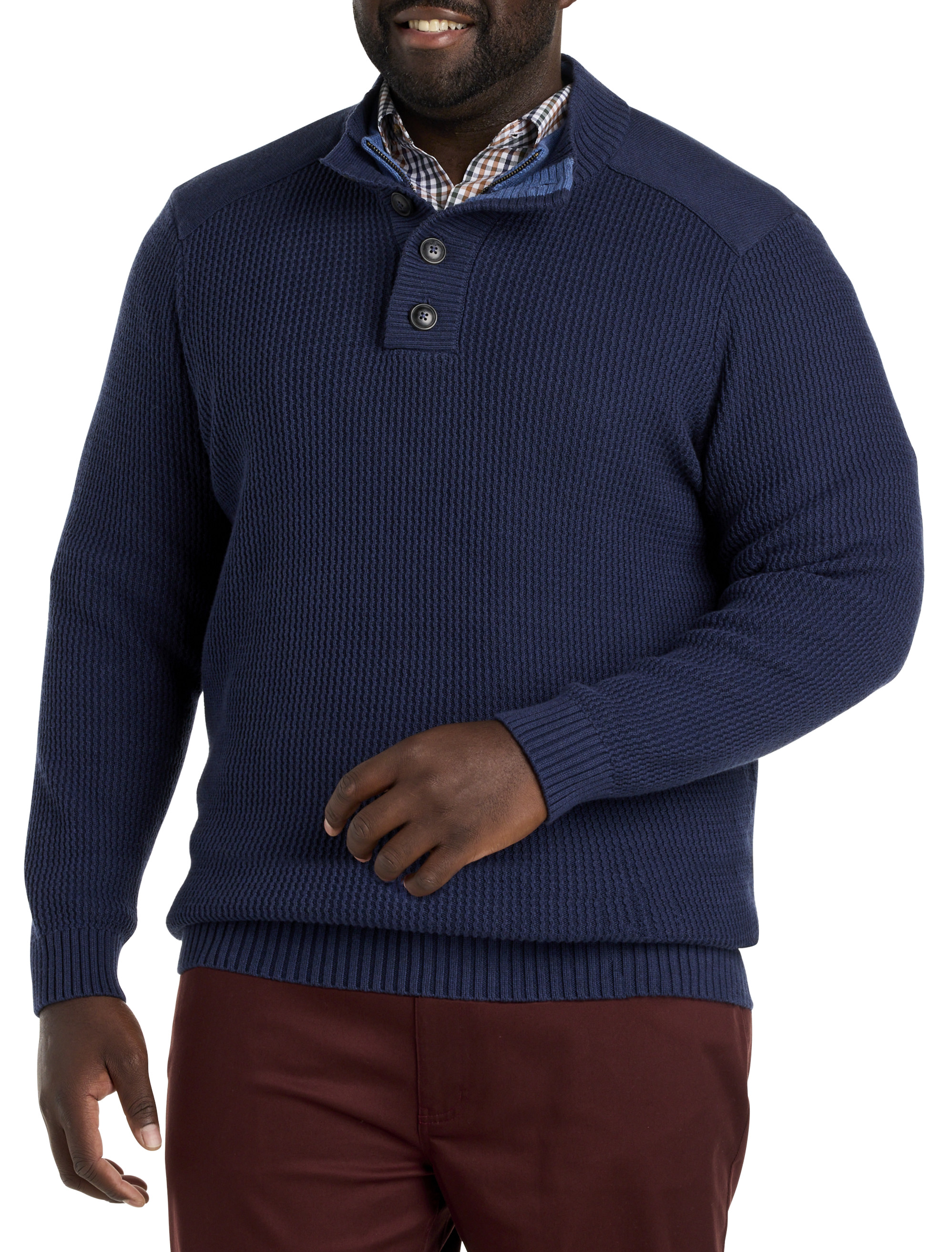 Big + Tall | Oak Hill Murphy Textured Mockneck Sweater | DXL