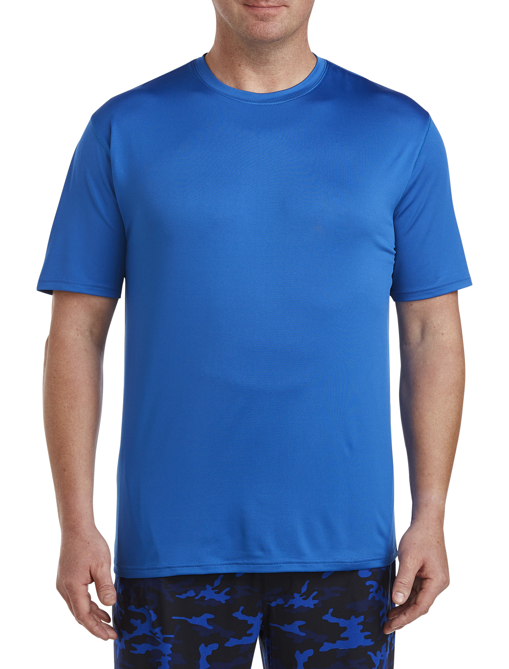 Harbor Bay by DXL Big and Tall Shapewear Crewneck T-Shirt (1XL, Black) at   Men's Clothing store