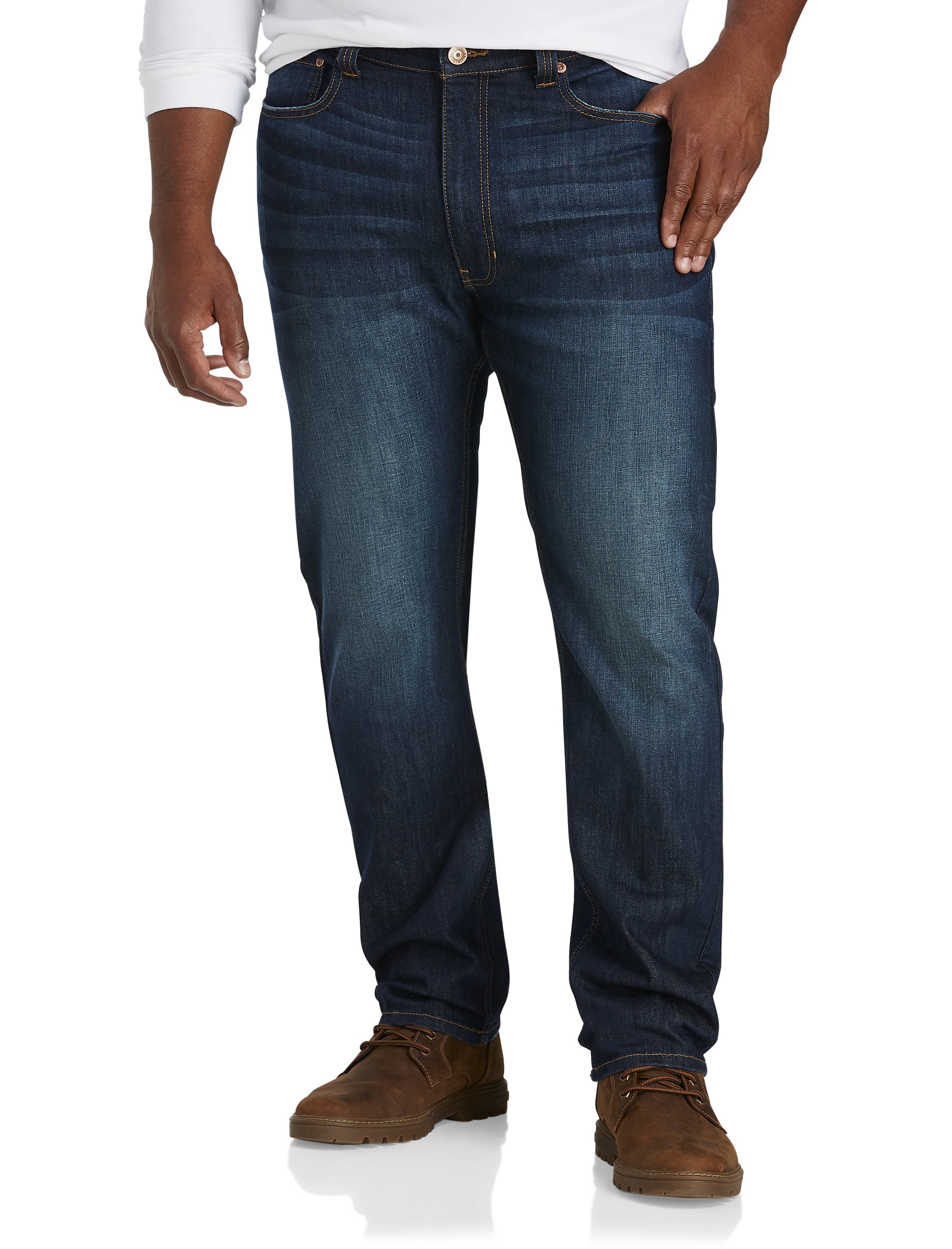 Tapered-Fit Stretch Jeans