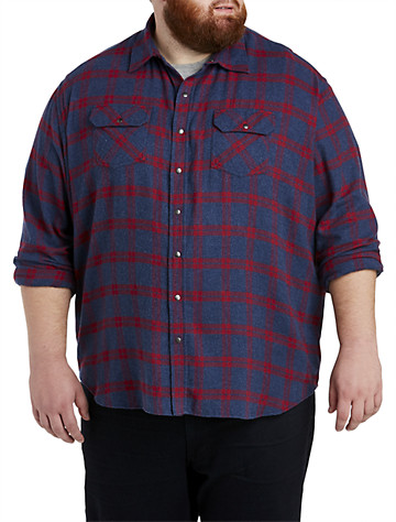 dxl.com | Big + Tall Harbor Bay Large Plaid Flannel Sport Shirt