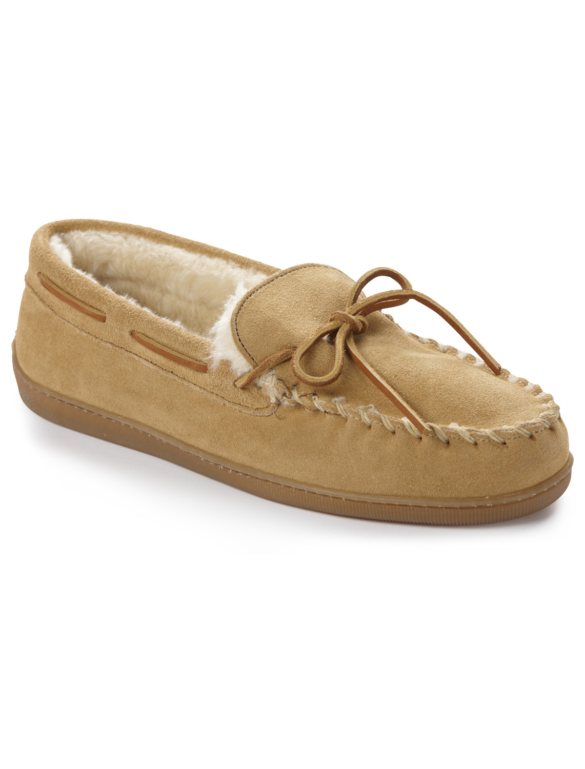 Big Wide Sizes Minnetonka Pile Lined Suede Moccasin Slippers DXL