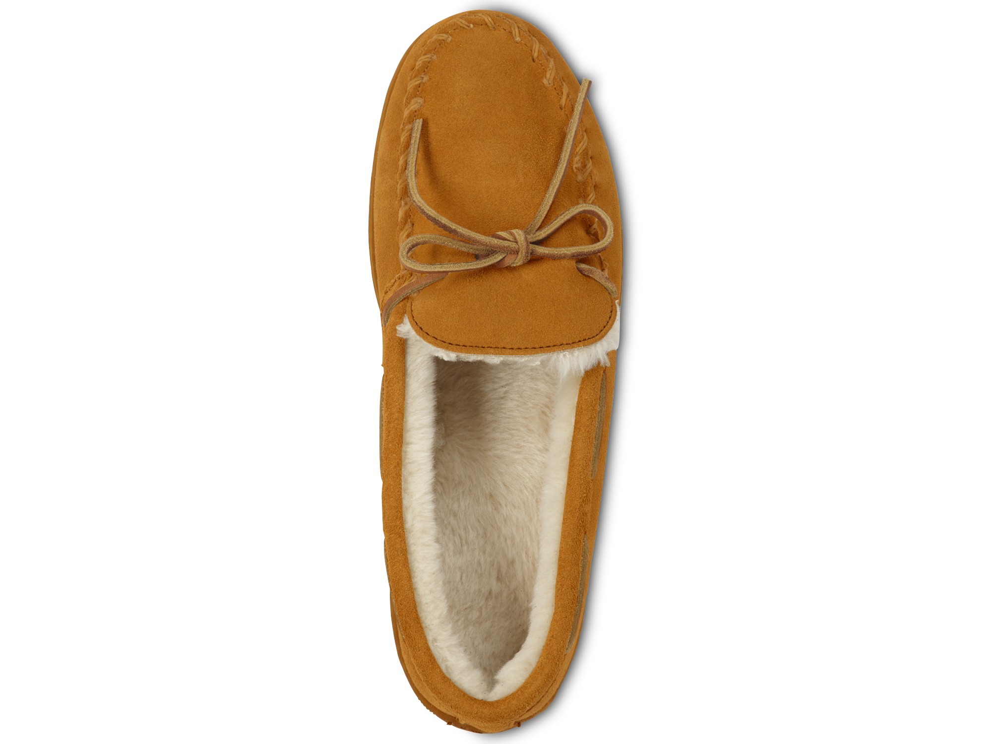 Pile-Lined Suede Moccasin Slippers - thumbnail 5