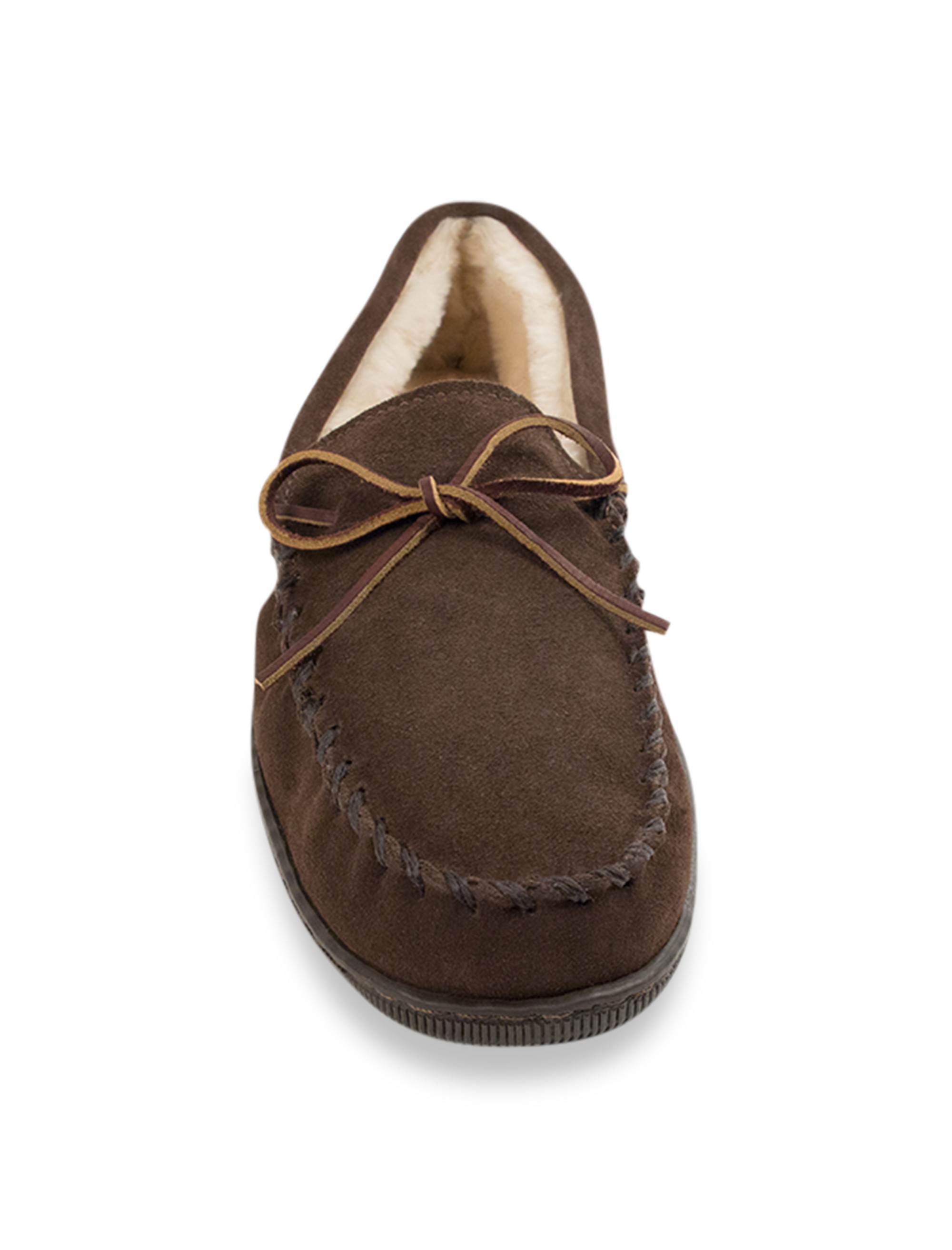 Pile-Lined Suede Moccasin Slippers - thumbnail 8