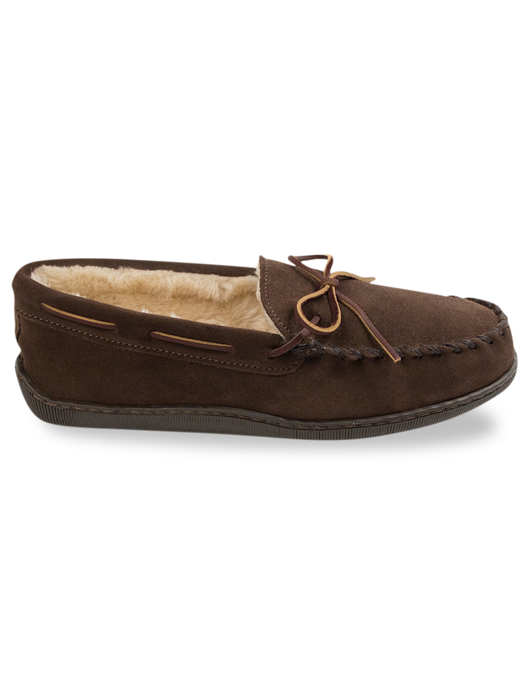 Pile-Lined Suede Moccasin Slippers - thumbnail 9