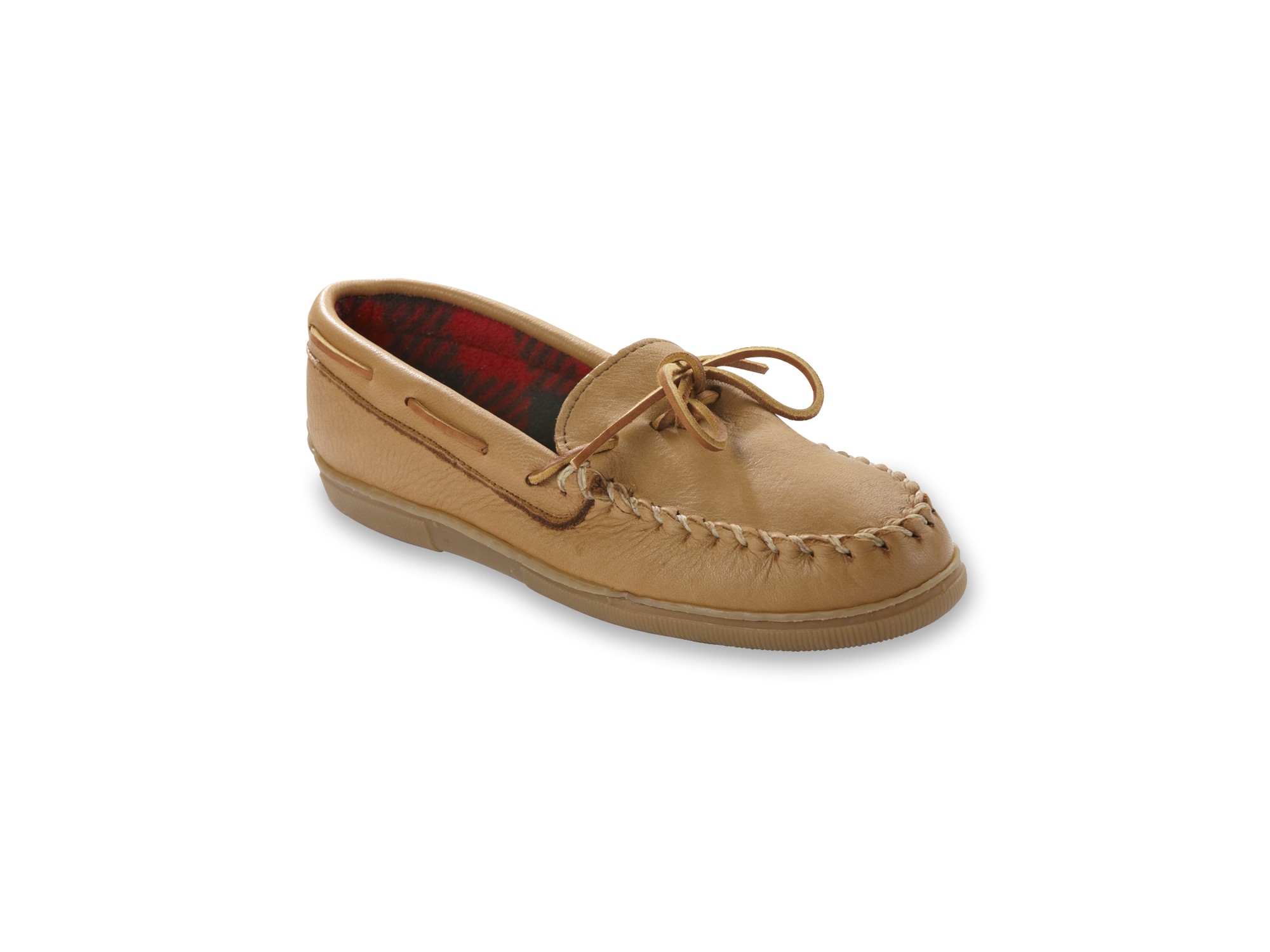 Fleece-Lined Moosehide Moccasin Slippers