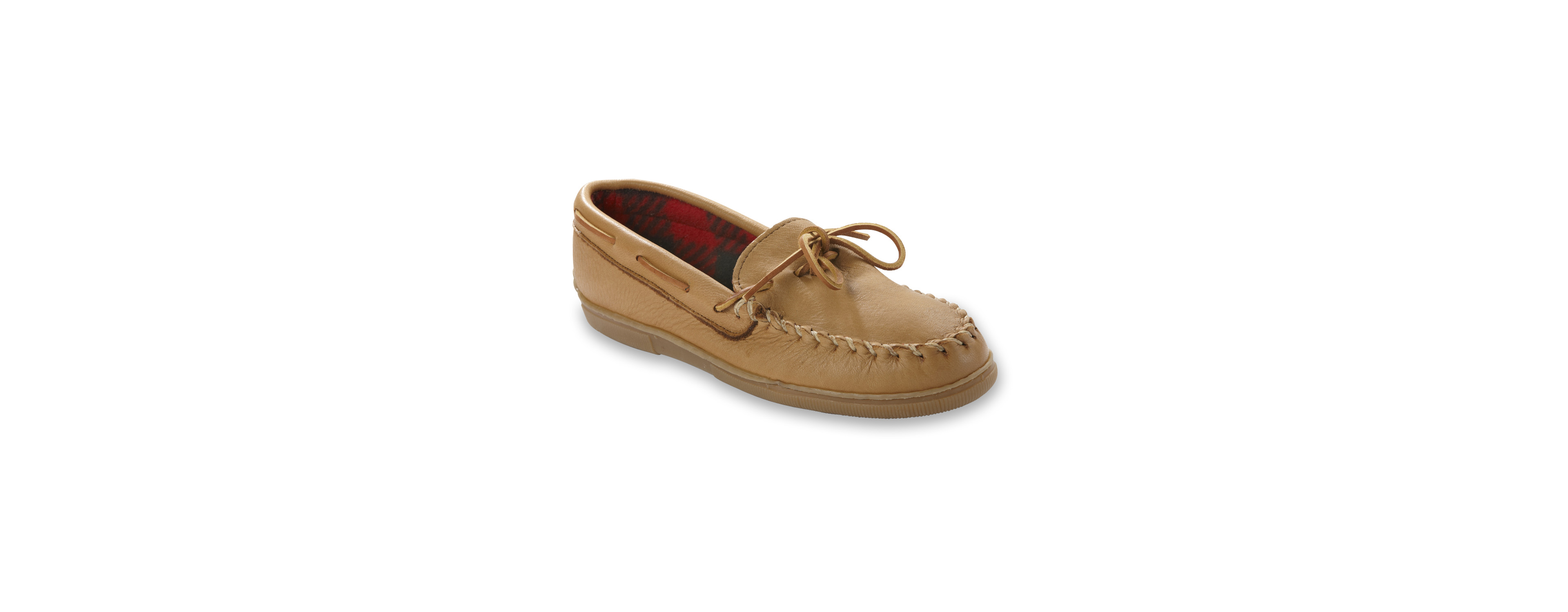 Fleece-Lined Moosehide Moccasin Slippers
