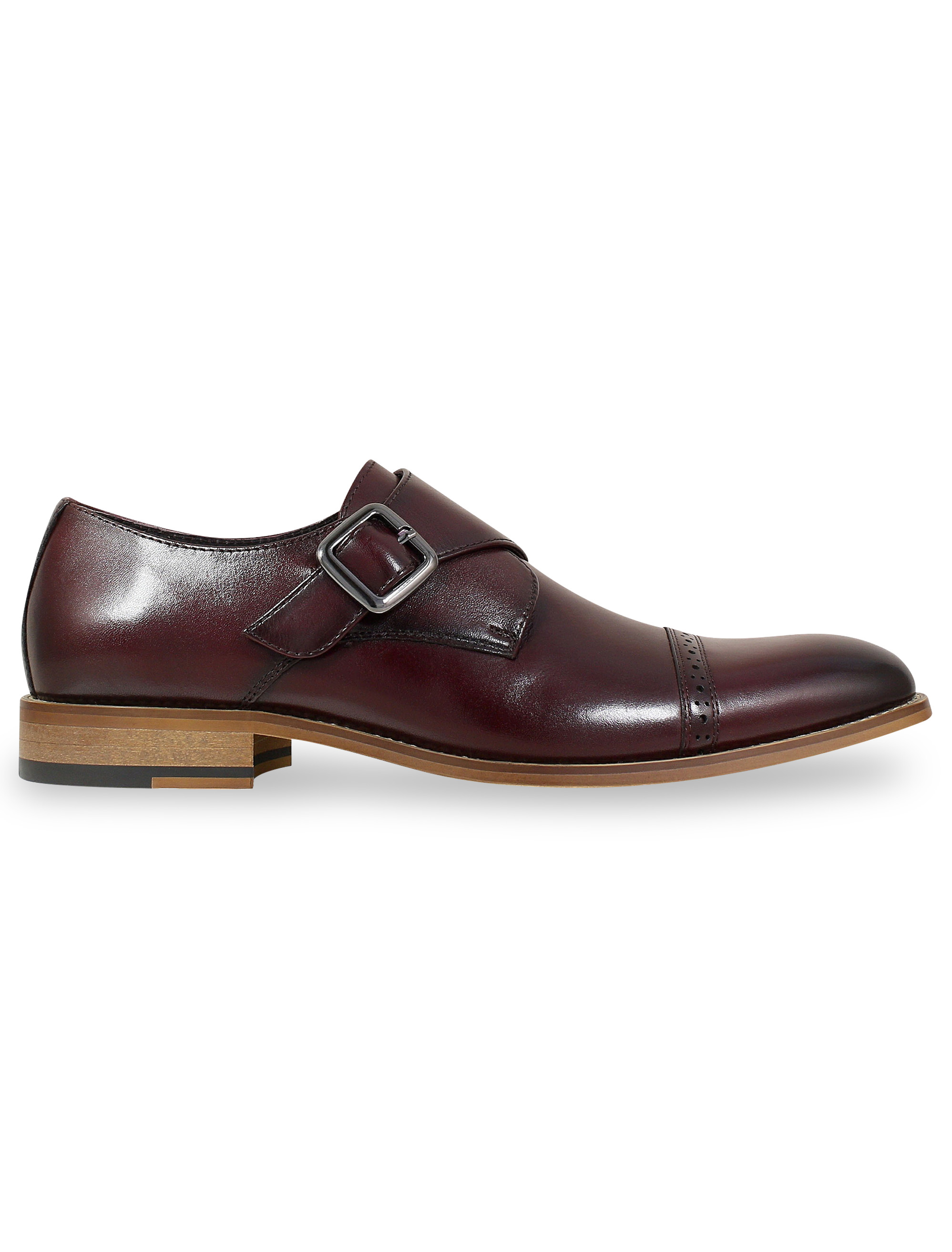 Desmond Cap-Toe Monk Strap Dress Shoes
