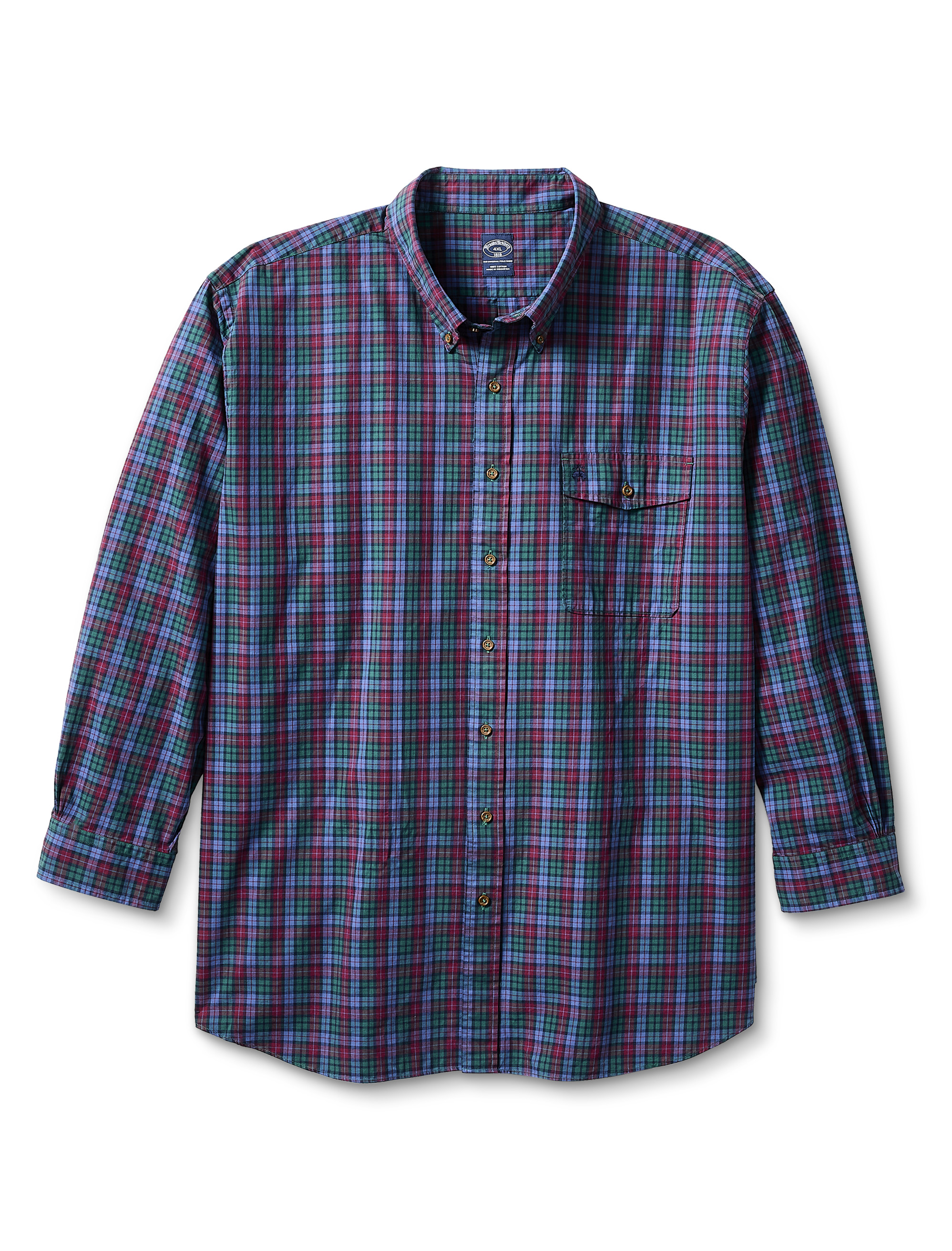 Multi Plaid Flannel Sport Shirt
