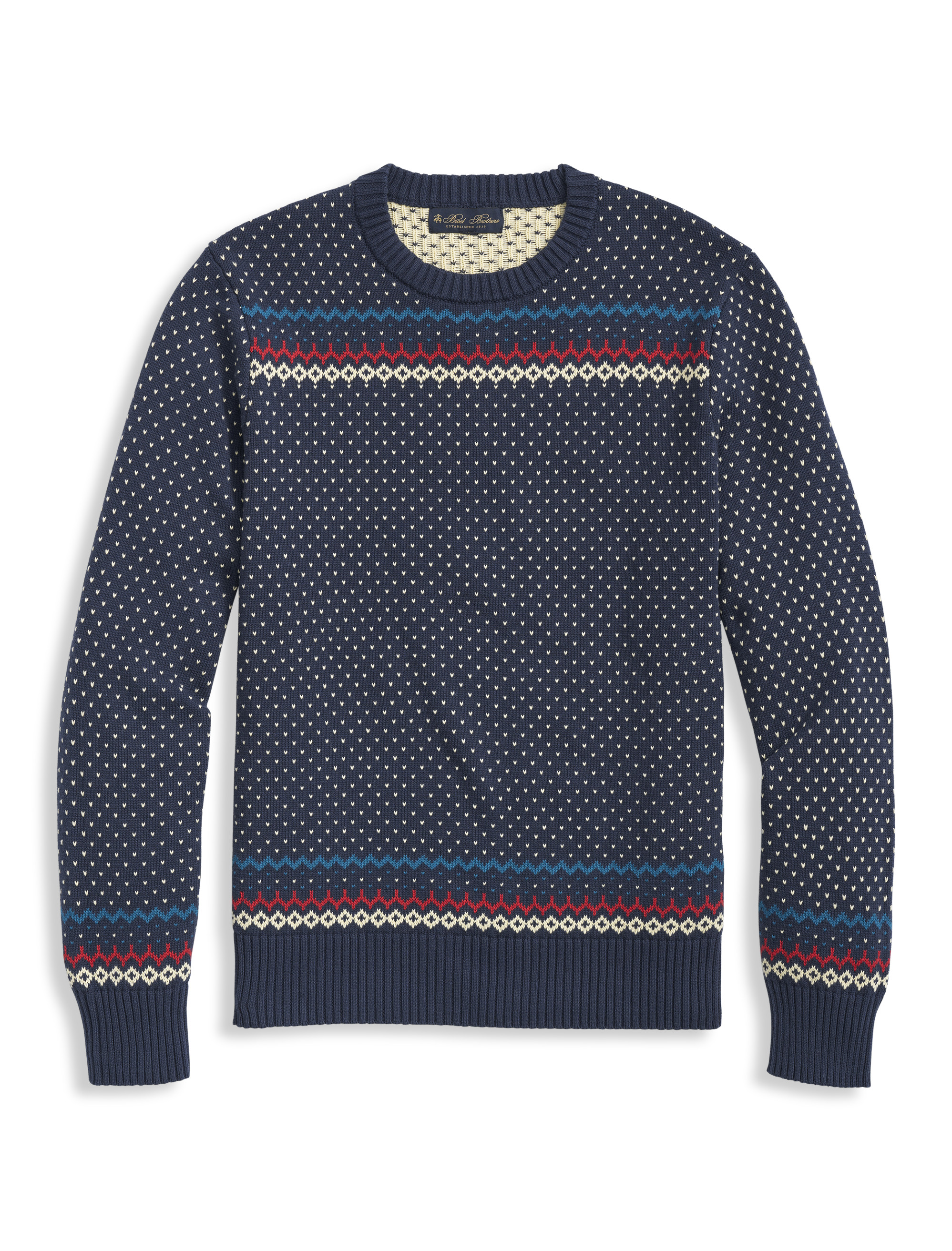 Big Tall Brooks Brothers Snowflake Crewneck Sweater DXL