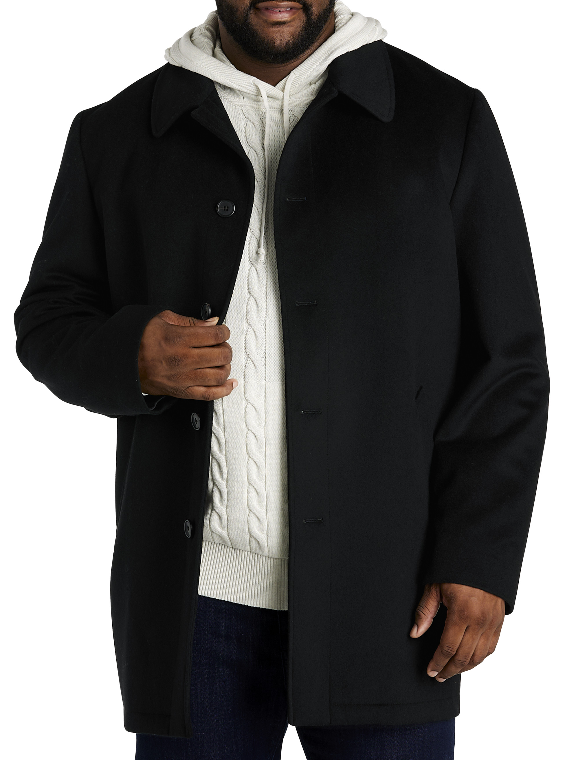 Mens tall wool car 2024 coat