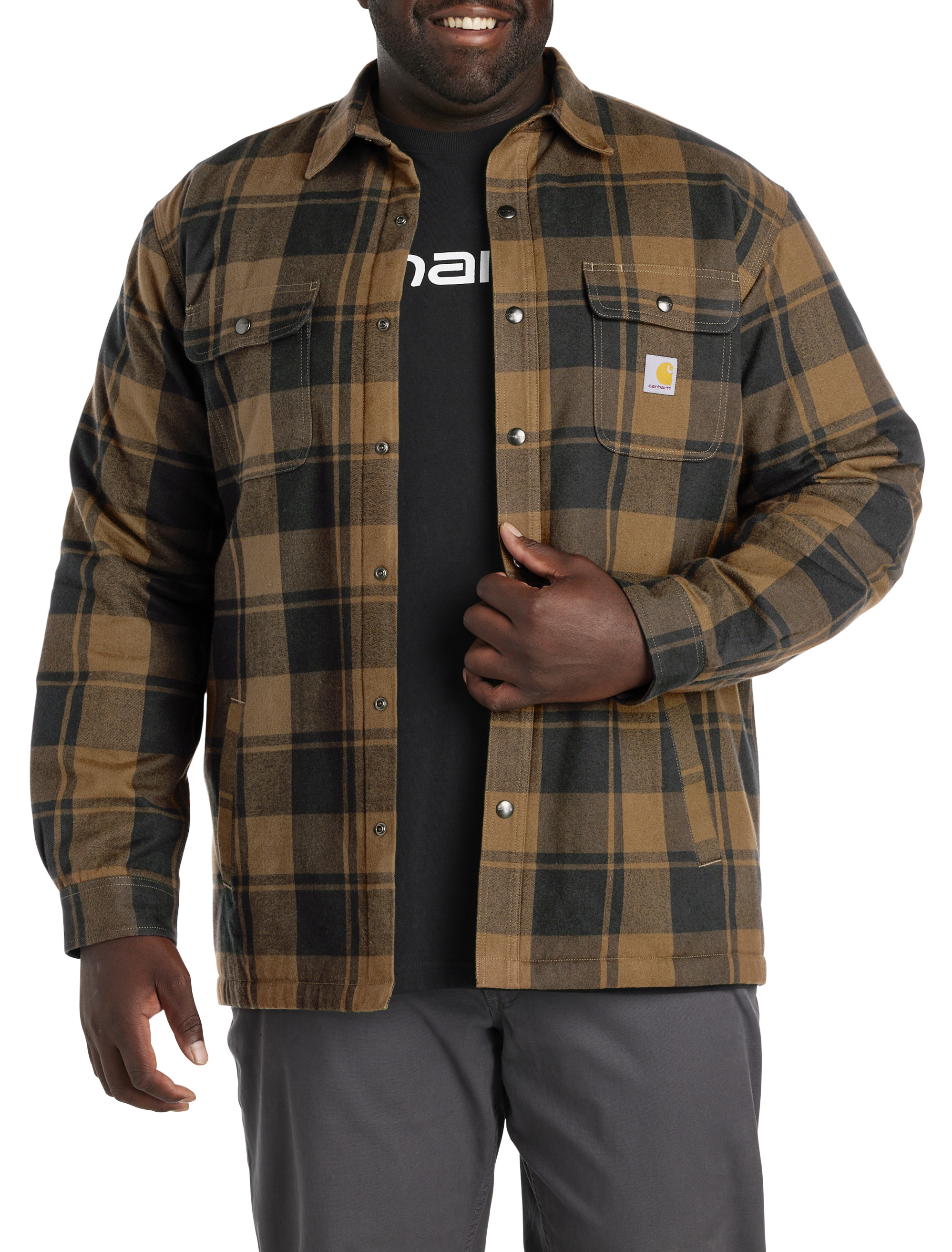 Carhartt flannel jacket with clearance hood